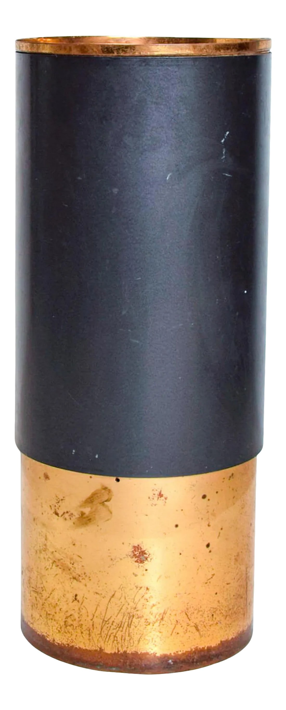 1950s Stilnovo Valet Umbrella Stand Catchall Milano Italy: From AMBIANIC 1950s ITALY STILNOVO Milano Italian Round Valet Umbrella Stand with organizer tray aluminum and brass 23 .5 H x 10 in diameter Original unrestored wonderful vintage preowned