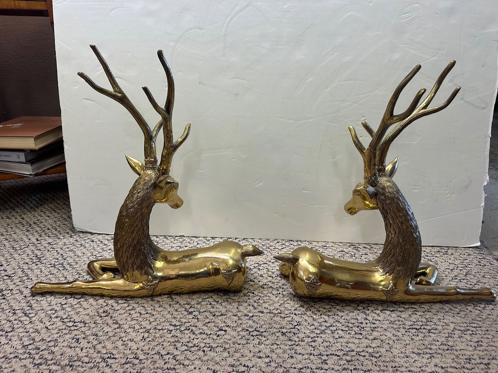 Brass Deer Sculptures -a Pair - 10