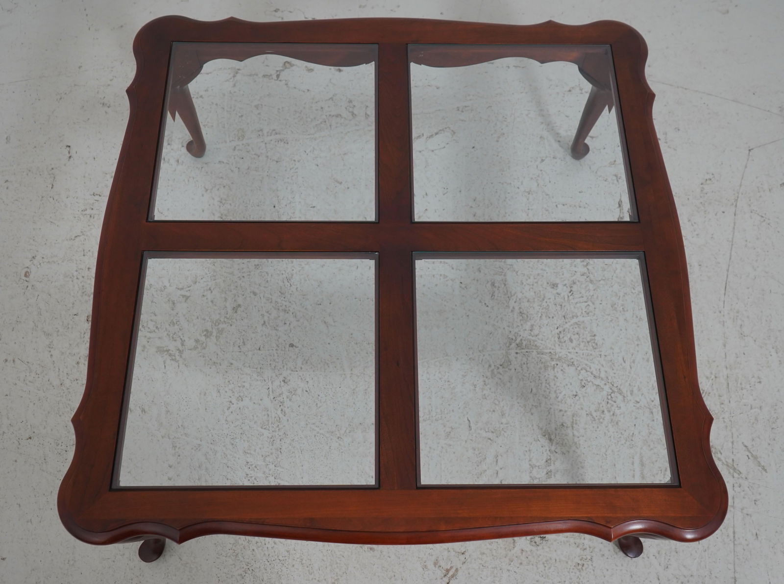 Pennsylvania House Cherry Glass Top Coffee Table - 2