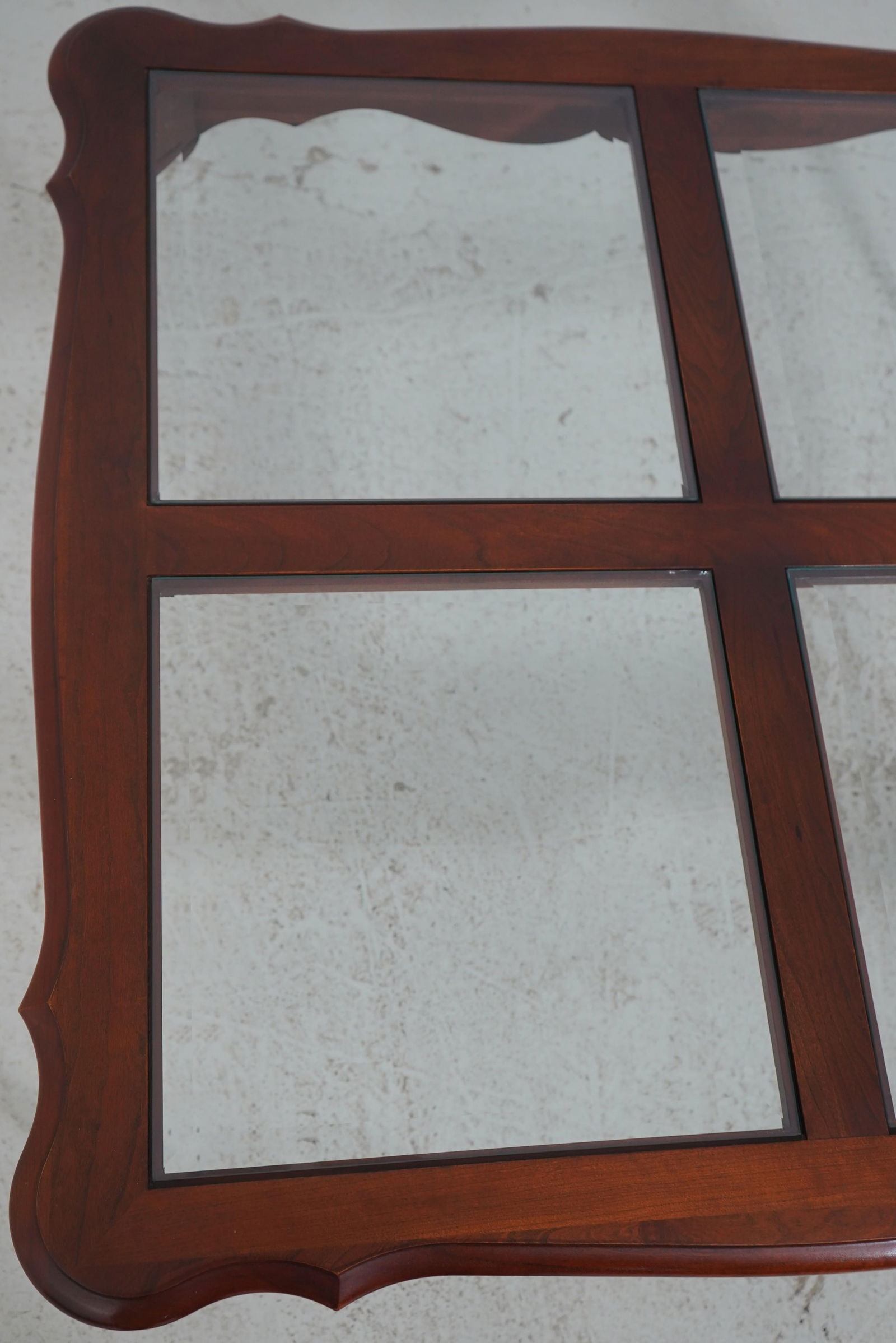 Pennsylvania House Cherry Glass Top Coffee Table - 6