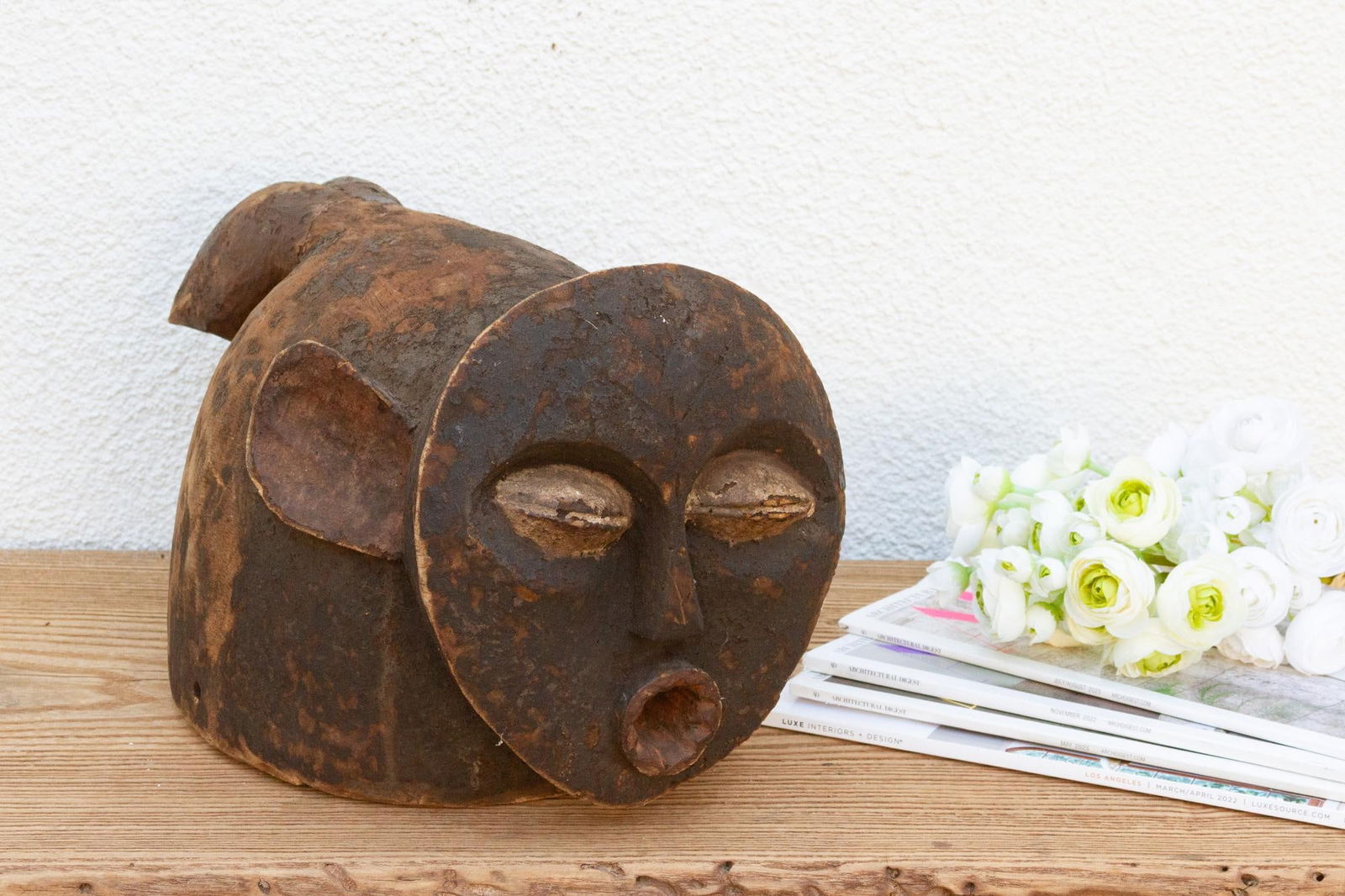 Antique Finely Carved African Mambila Mask - 2