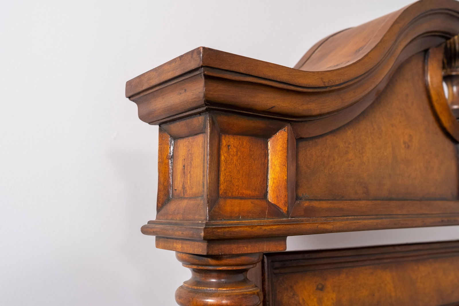 Theodore Alexander Burl Wood Barley Twist Tall Chevel Dressing Mirror - 6