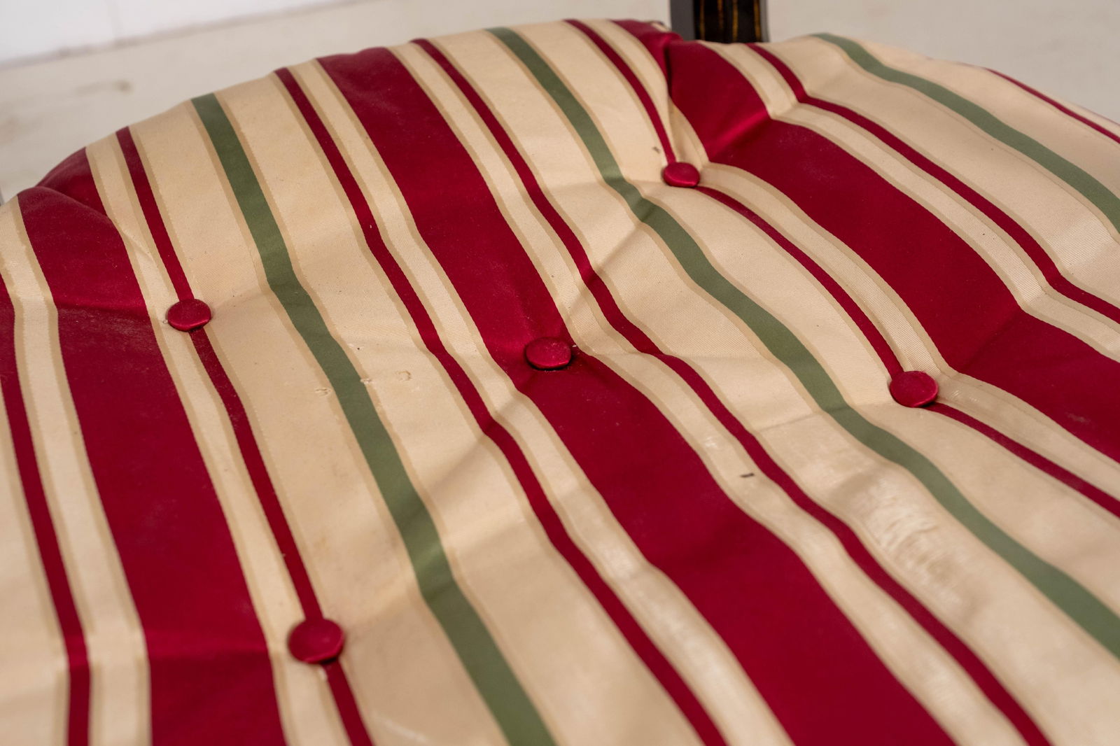 Vintage Regency Style Eglomise & Gilt Cane Seat Armchair - 10