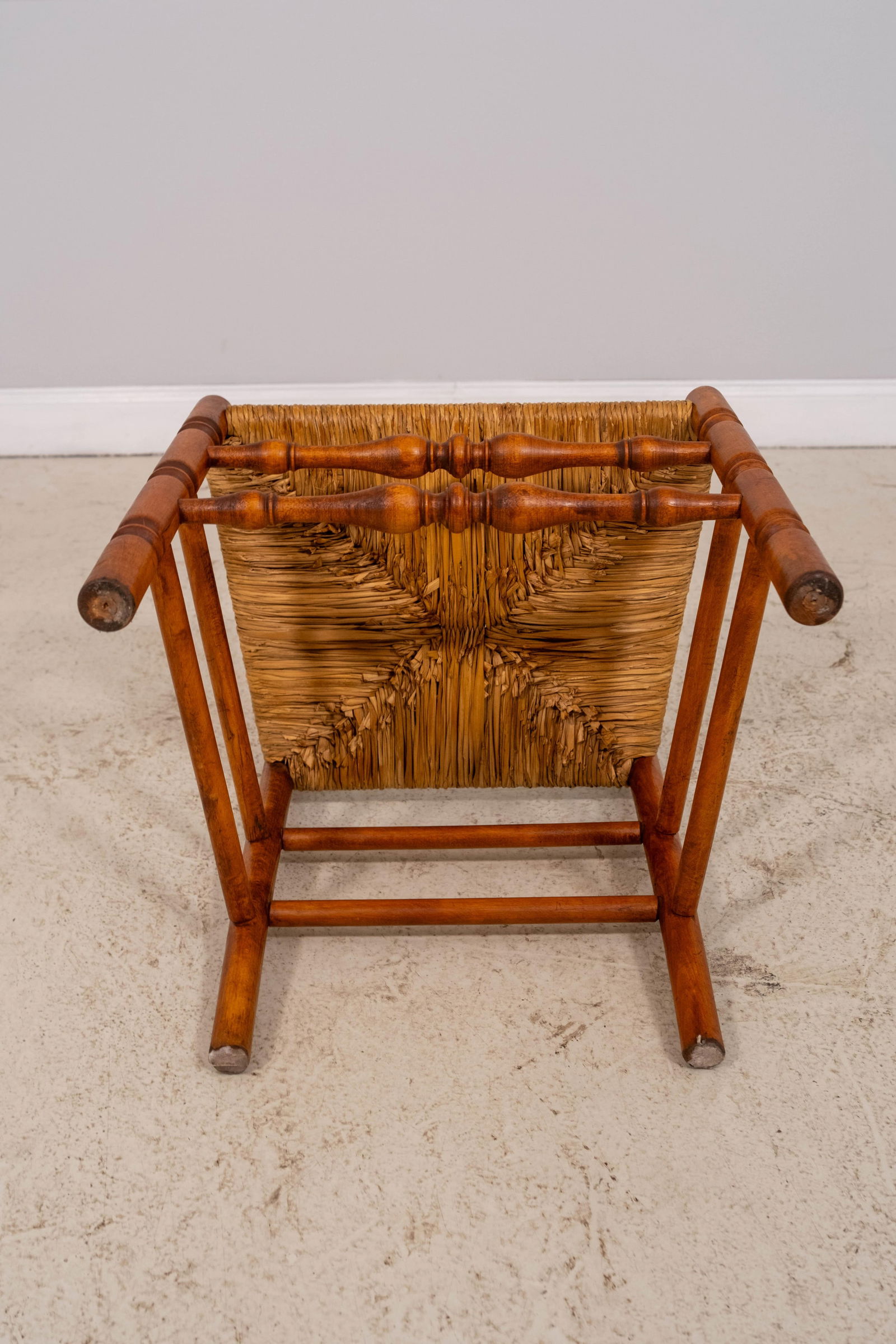 Set of 4 Maple Rush Seat Ladder Back Chairs - 18