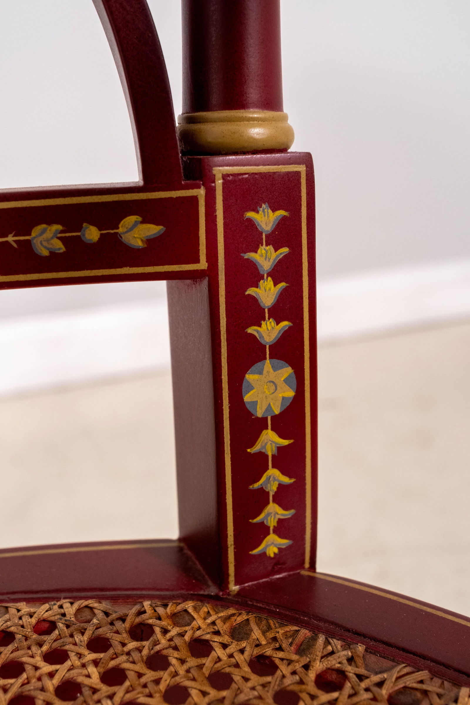 Pair Neoclassical Adams Style Hand Paint Decorated Armchairs - 12