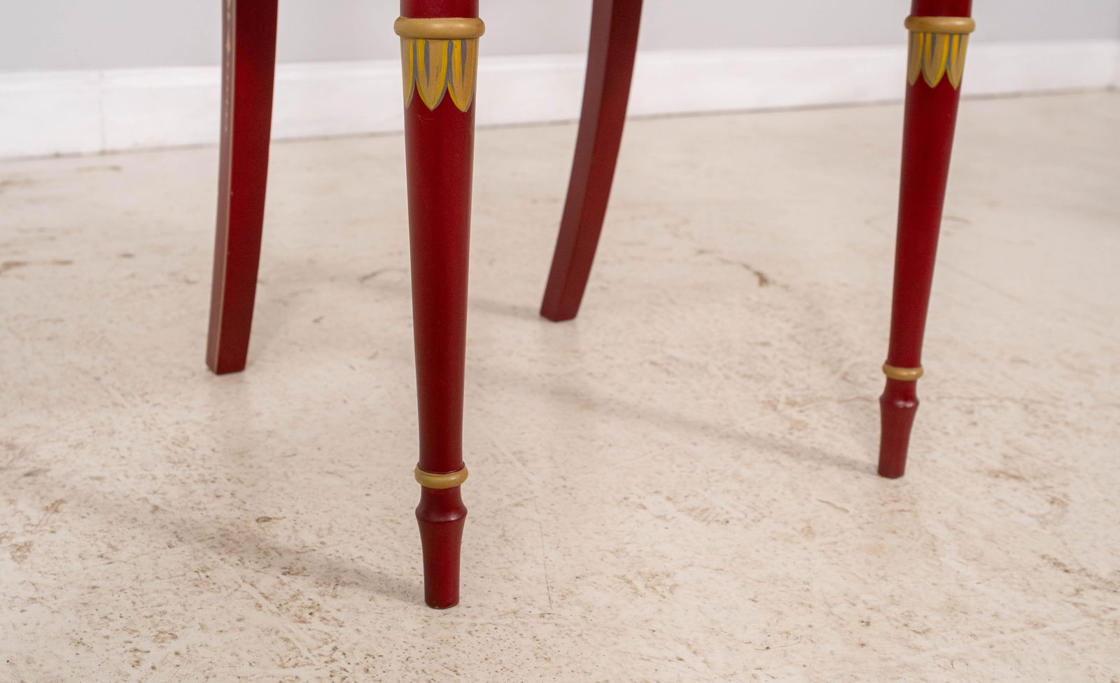 Pair Neoclassical Adams Style Hand Paint Decorated Armchairs - 13