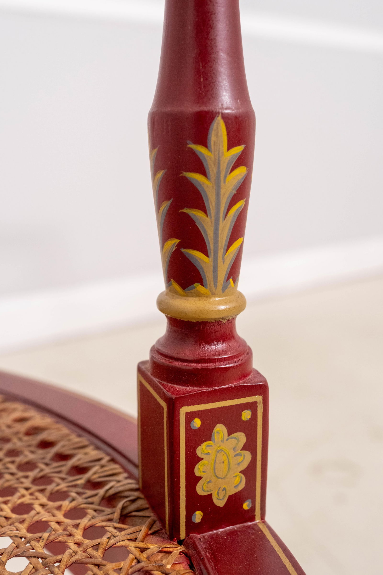 Pair Neoclassical Hand Paint Decorated Adams Style Armchairs - 13