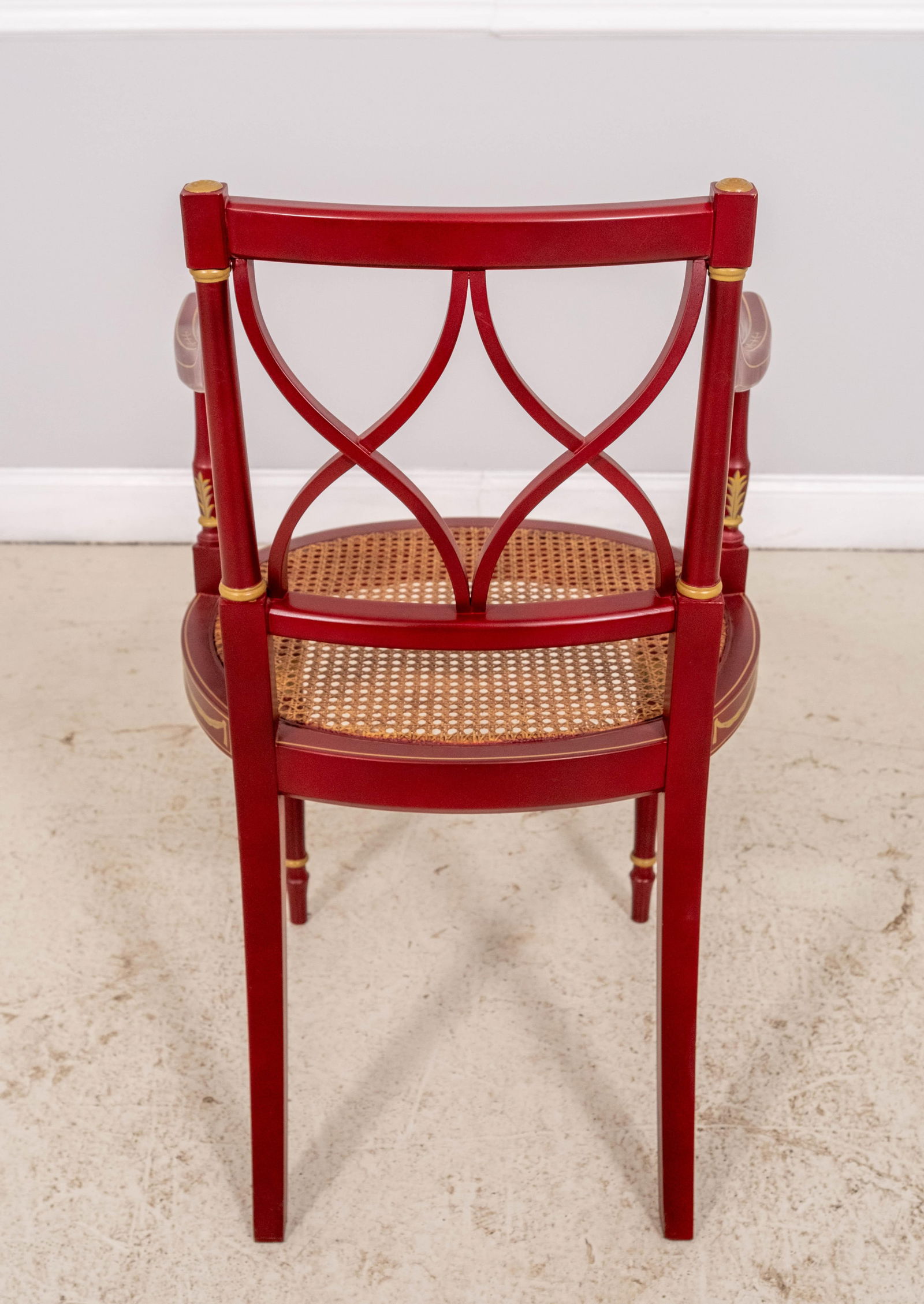 Pair Neoclassical Hand Paint Decorated Adams Style Armchairs - 5