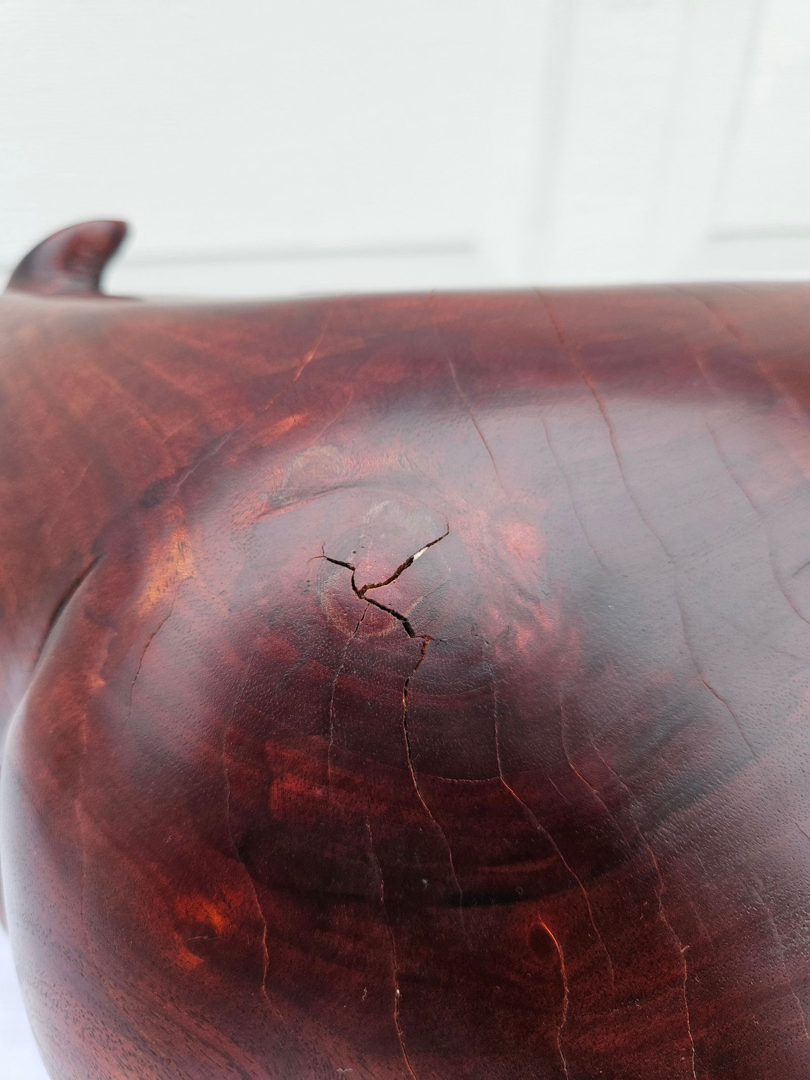 Massive Hand Carved Wooden Hippopotamus Hippo Sculpture - 15