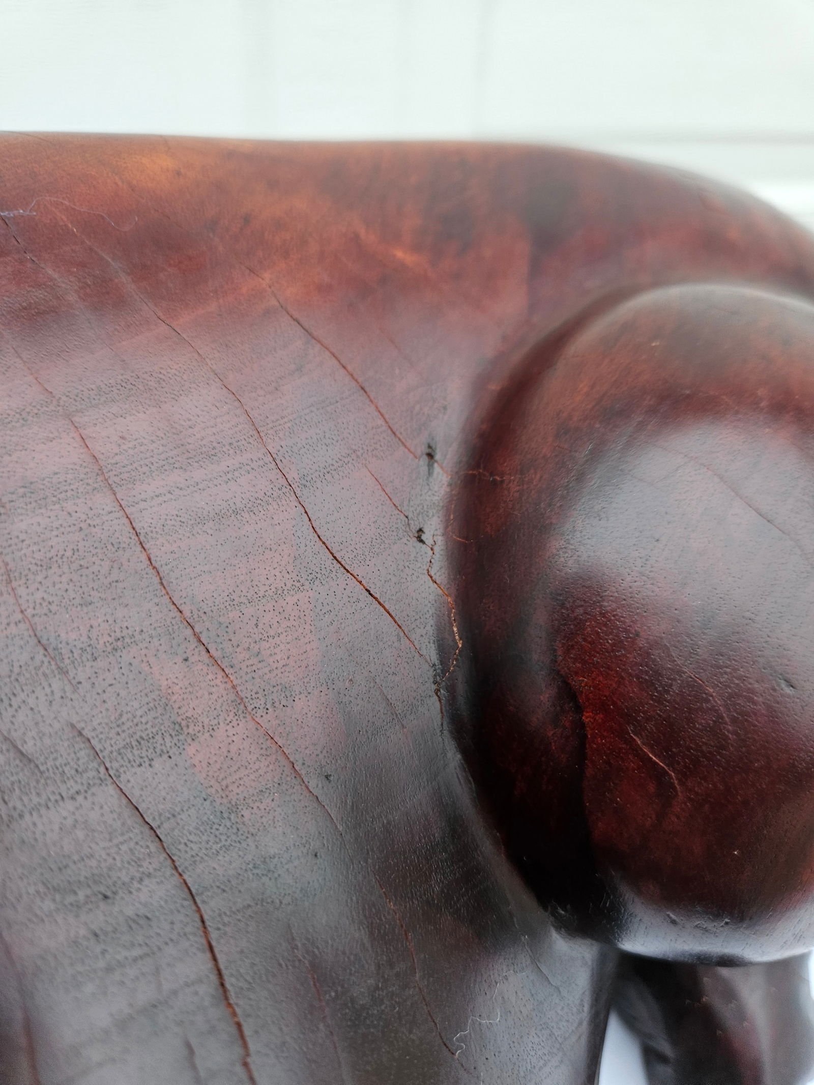 Massive Hand Carved Wooden Hippopotamus Hippo Sculpture - 16