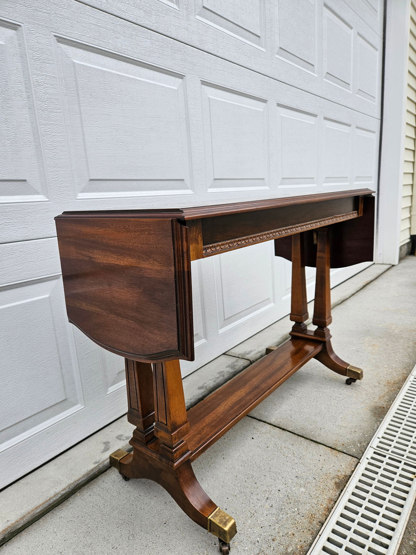 Mahogany Regency Drop Leaf Sofa or Console Table - 4