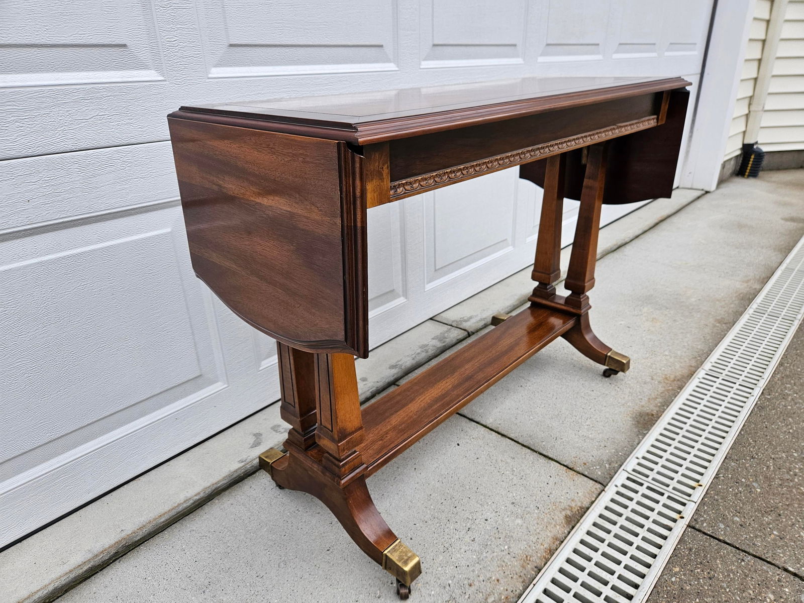 Mahogany Regency Drop Leaf Sofa or Console Table - 7