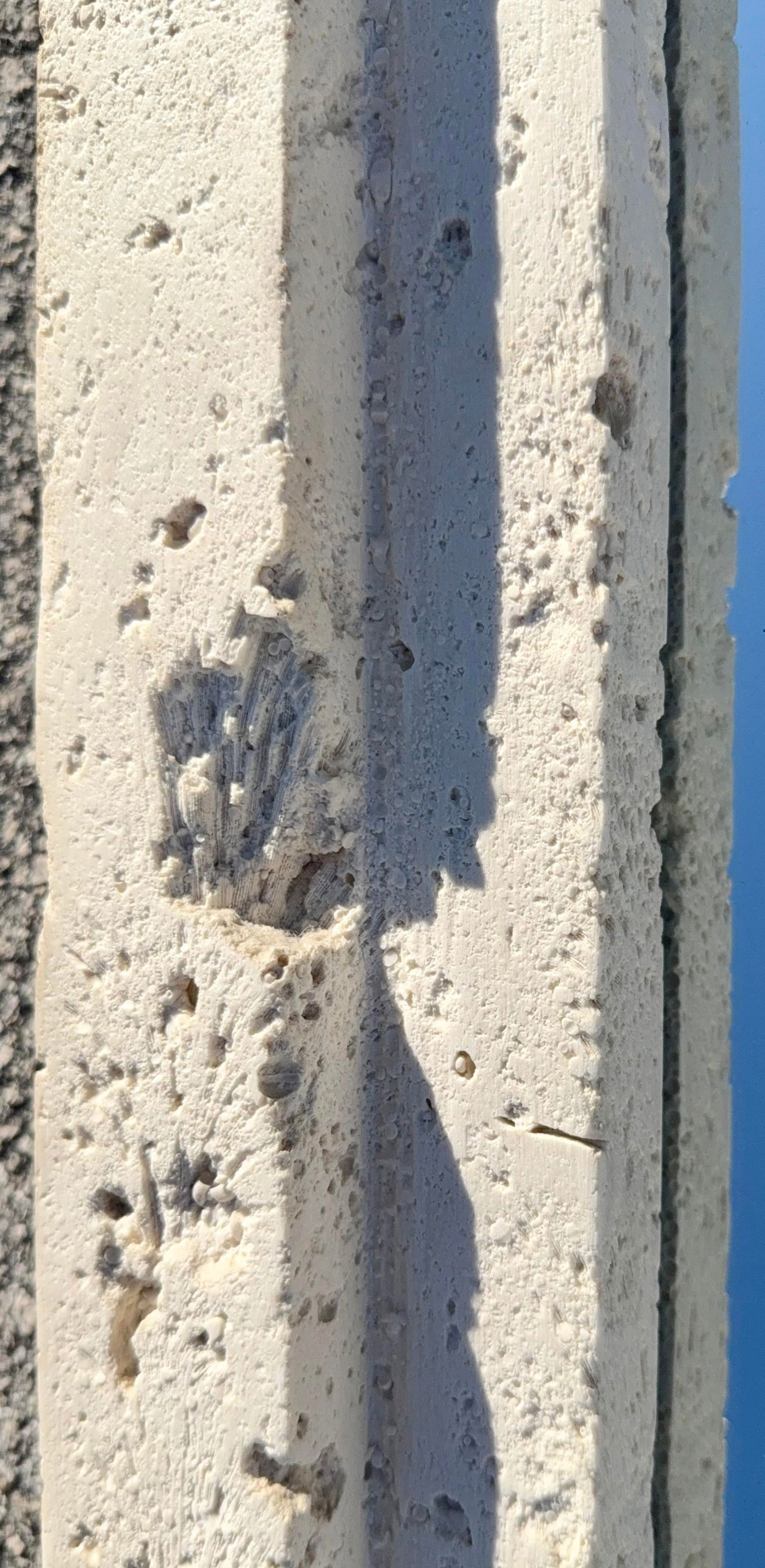 Large Composite Stone Coral Rock Modernist Wall Mirror From 70's - 7