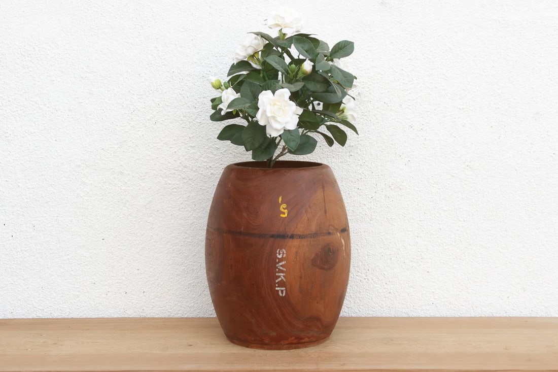 Antique Stenciled Grain Measure Pot - 2