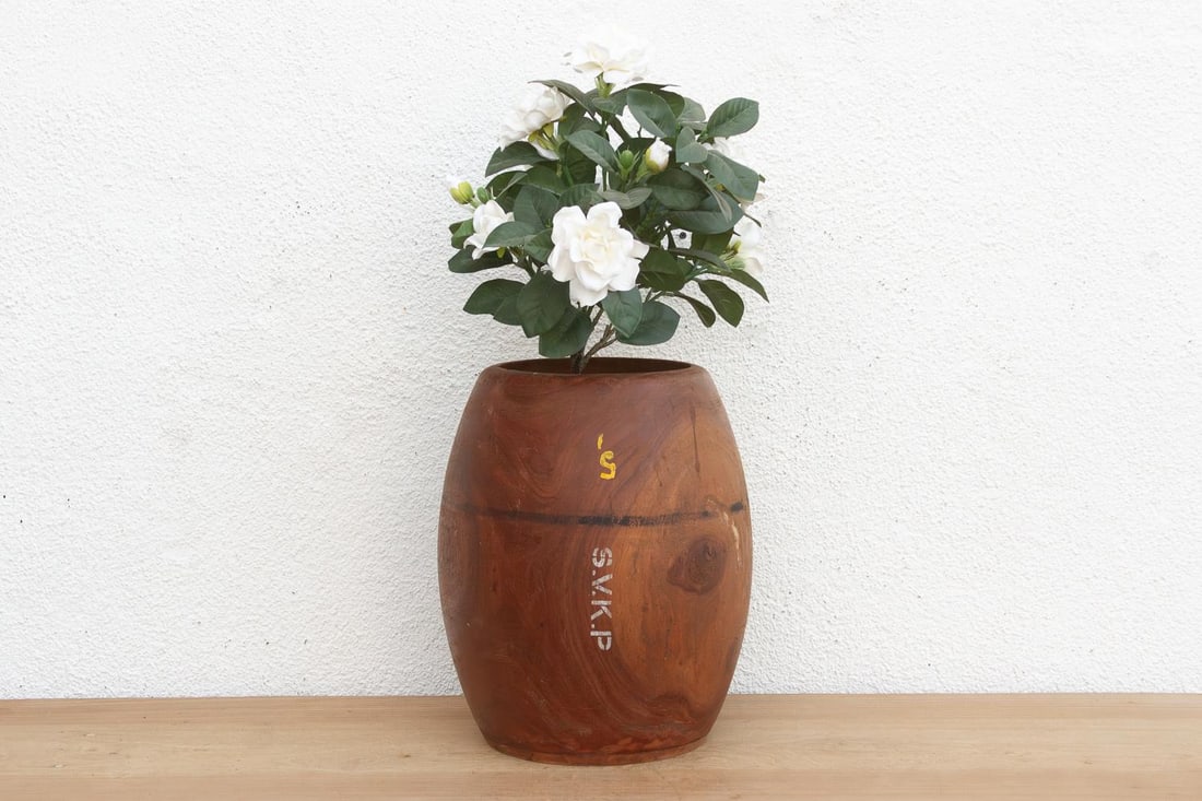 Antique Stenciled Grain Measure Pot - 6