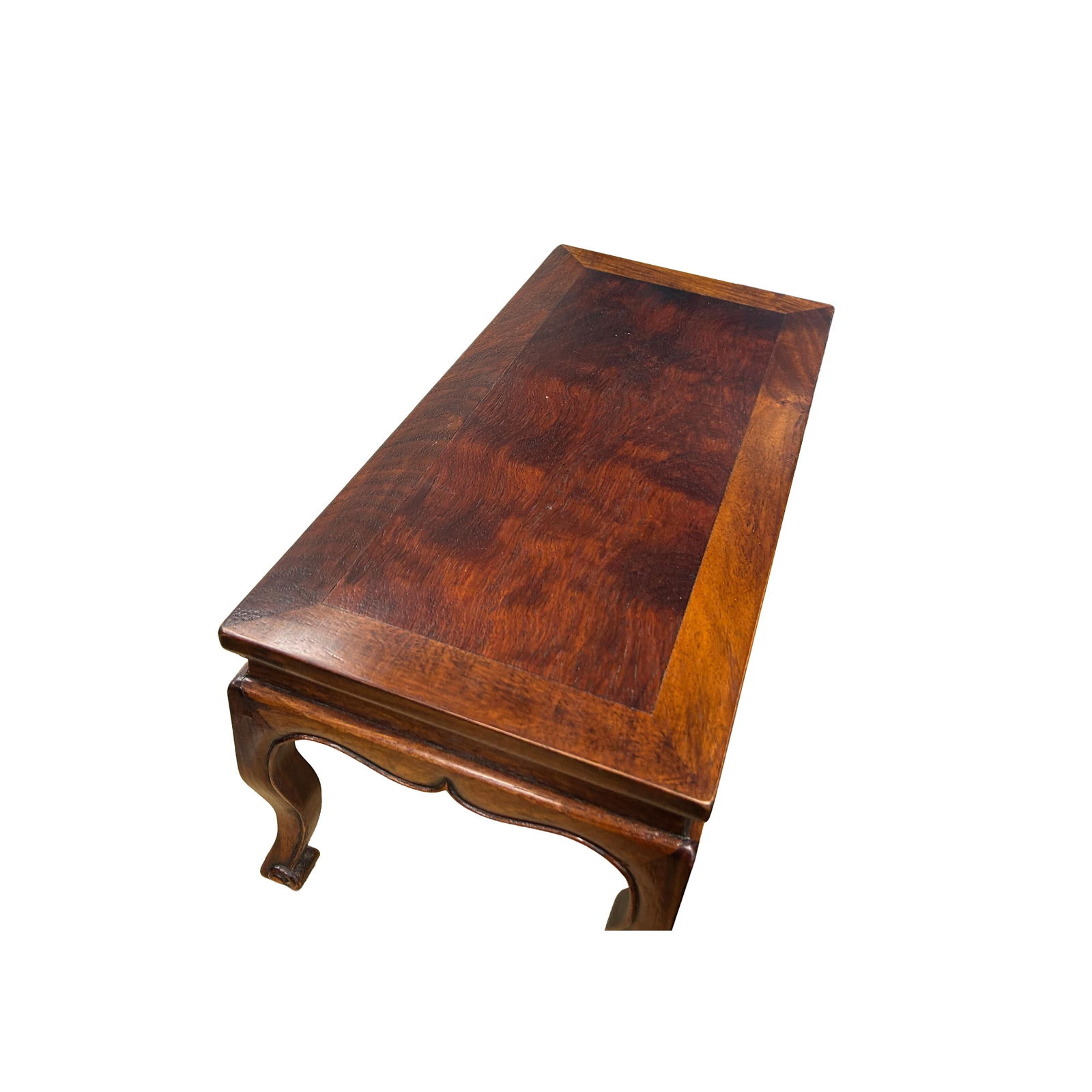 15" Brown Wood Rectangular Cabriole Style Claw Legs Display Stand Riser - 5