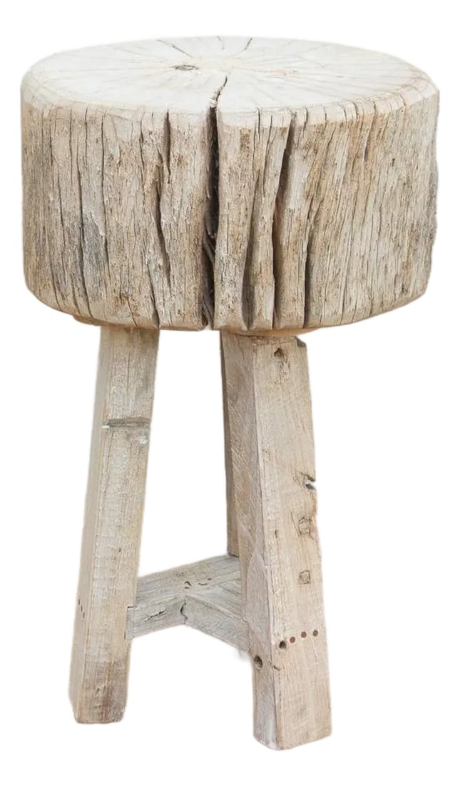 21" Tall Primitive Round Table (1 of 6)