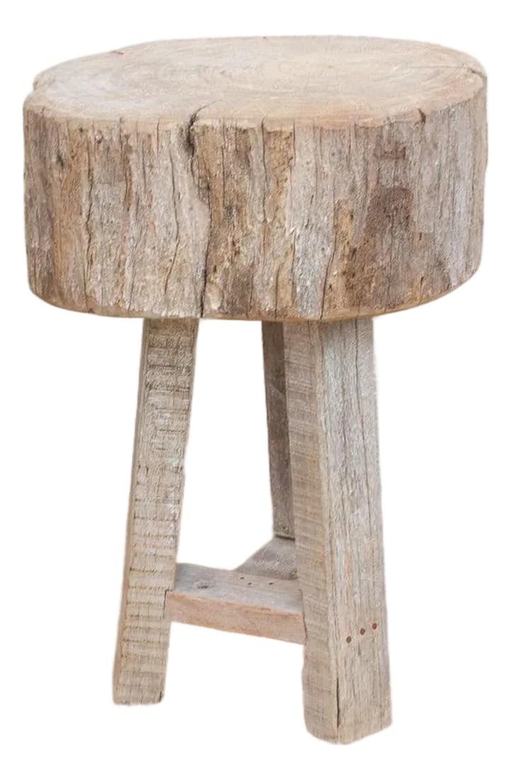 Bleached Solid Slab Wood Table (1 of 6)