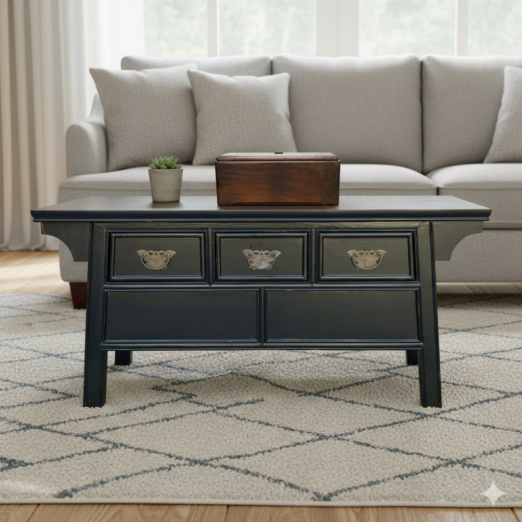 Oriental Plain Surface Brown Natural Wood Small Square Accent Box - 4