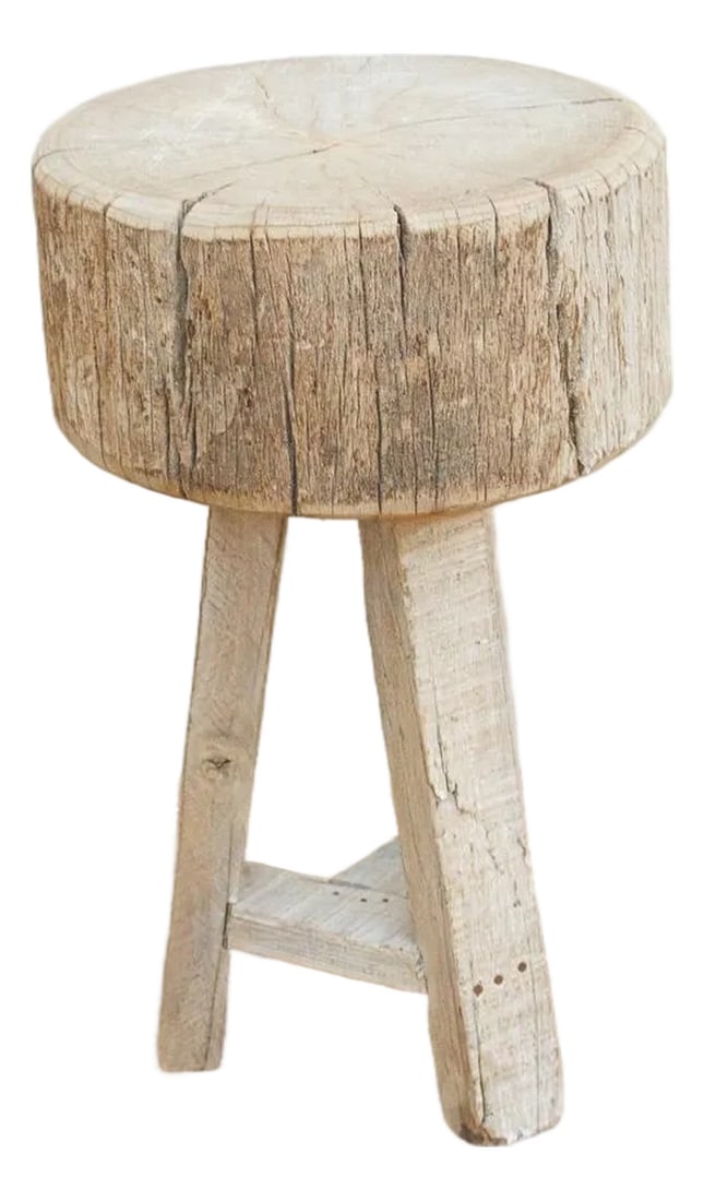 Reconstructed Weathered Wood Side Table (1 of 6)