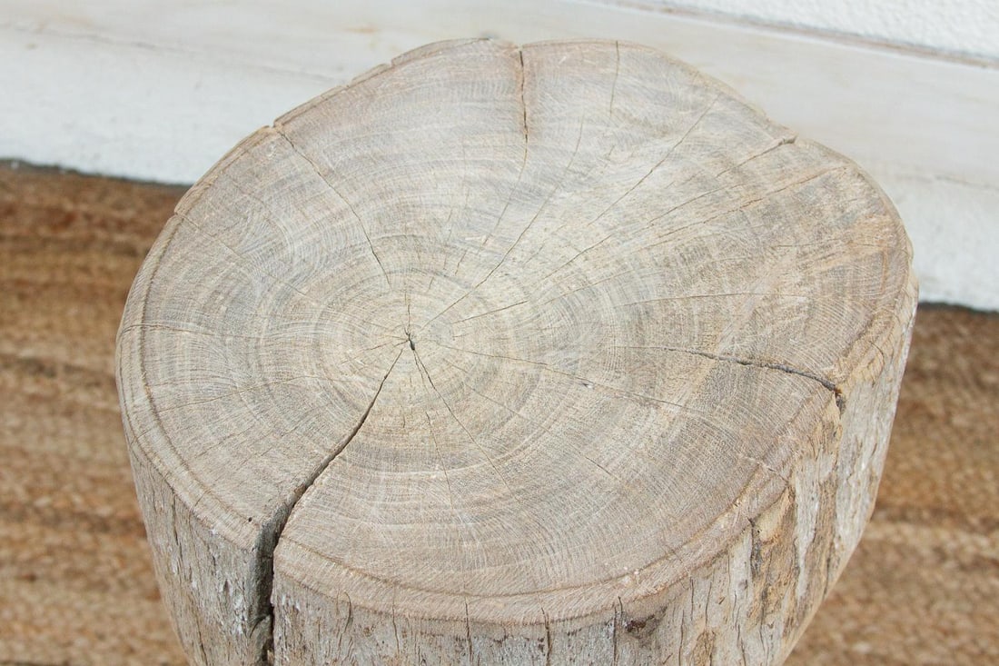 Rustic Round Table W/Thick Slab Top - 5