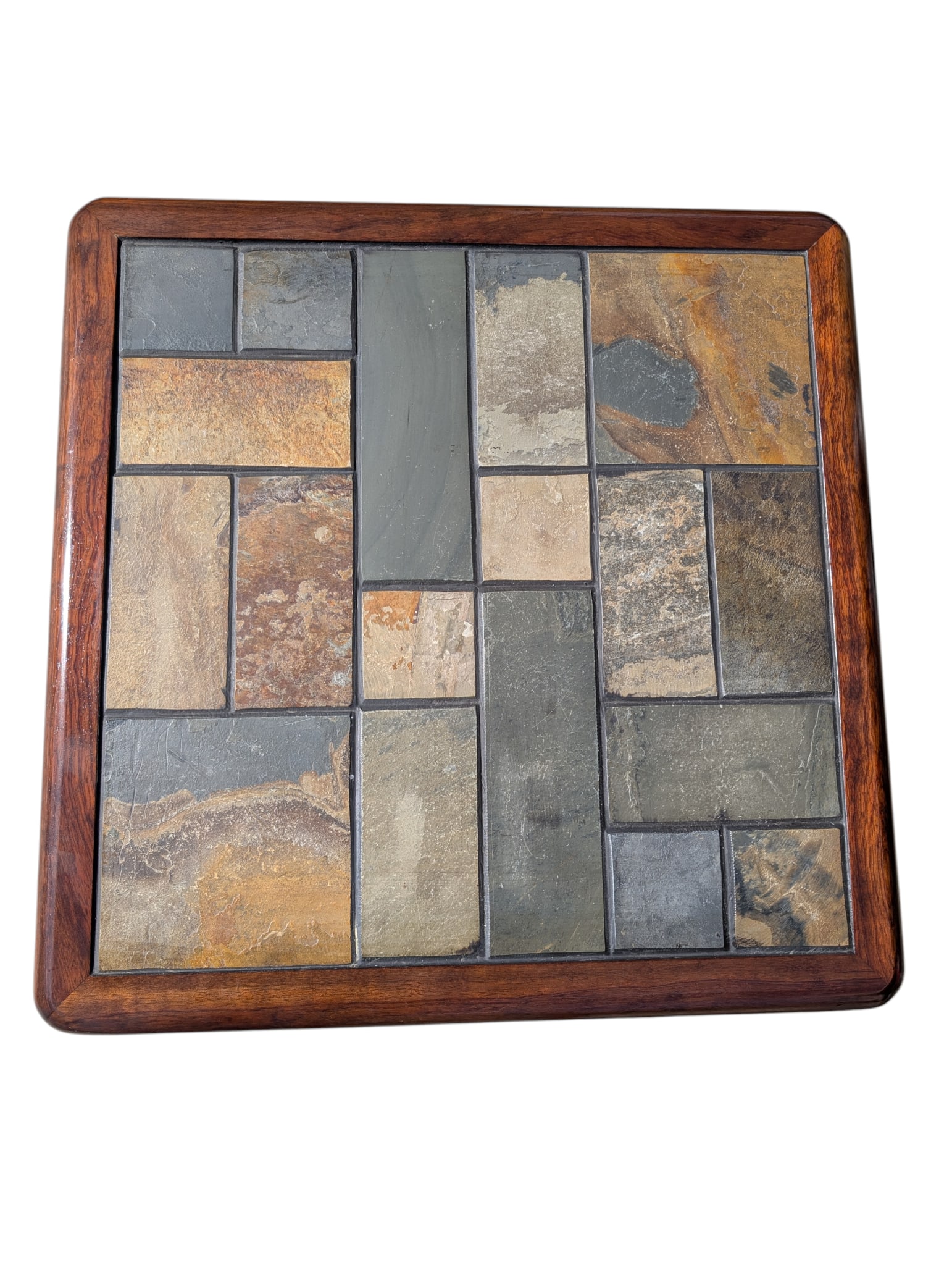 1970s Mid Century Slate Top Coffee Table After Sven Olsen - 4