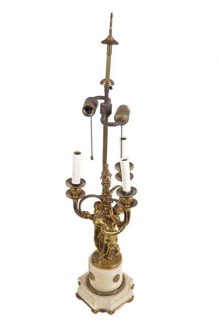19th Century Louis XVI Gilt Bronze Table Lamp (1 of 10)