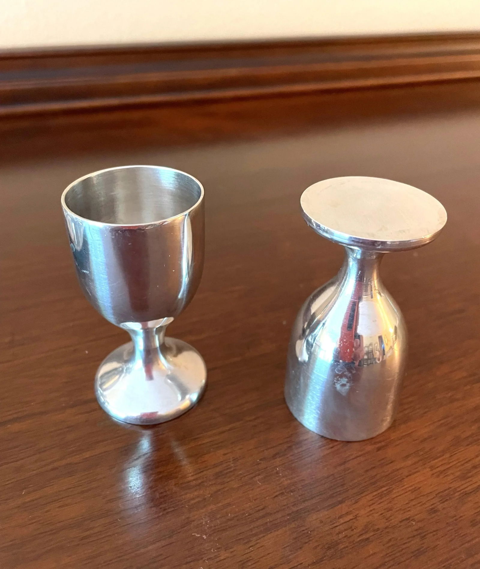 Mid 20th Century Stainless Steel Cordials or Shot Glasses - Set of 8 - 5