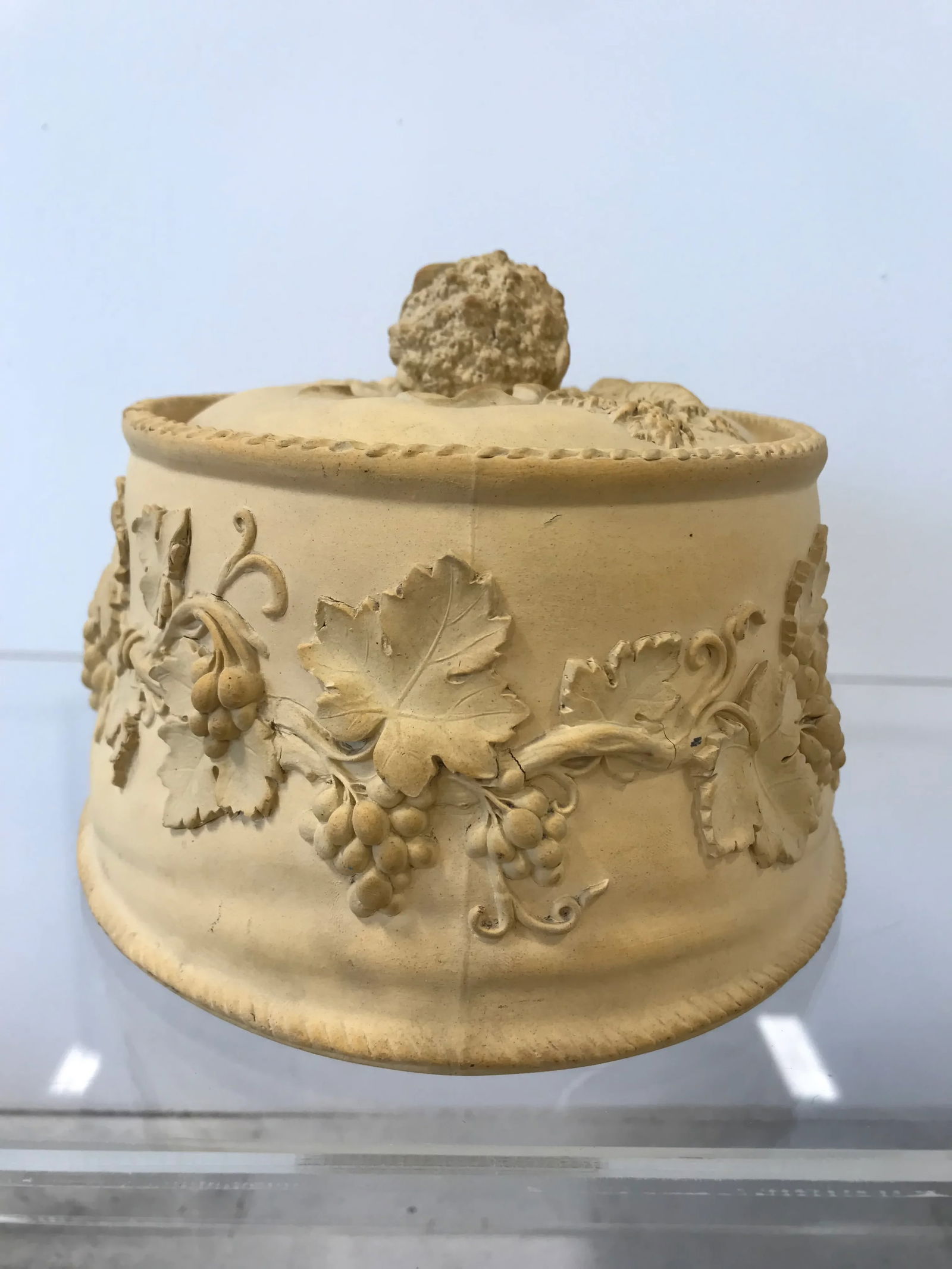 Late 19th Century Large Antique Wedgwood Caneware Cabbage Finial Game Pie Dish / Tureen C1870 #3 - 3