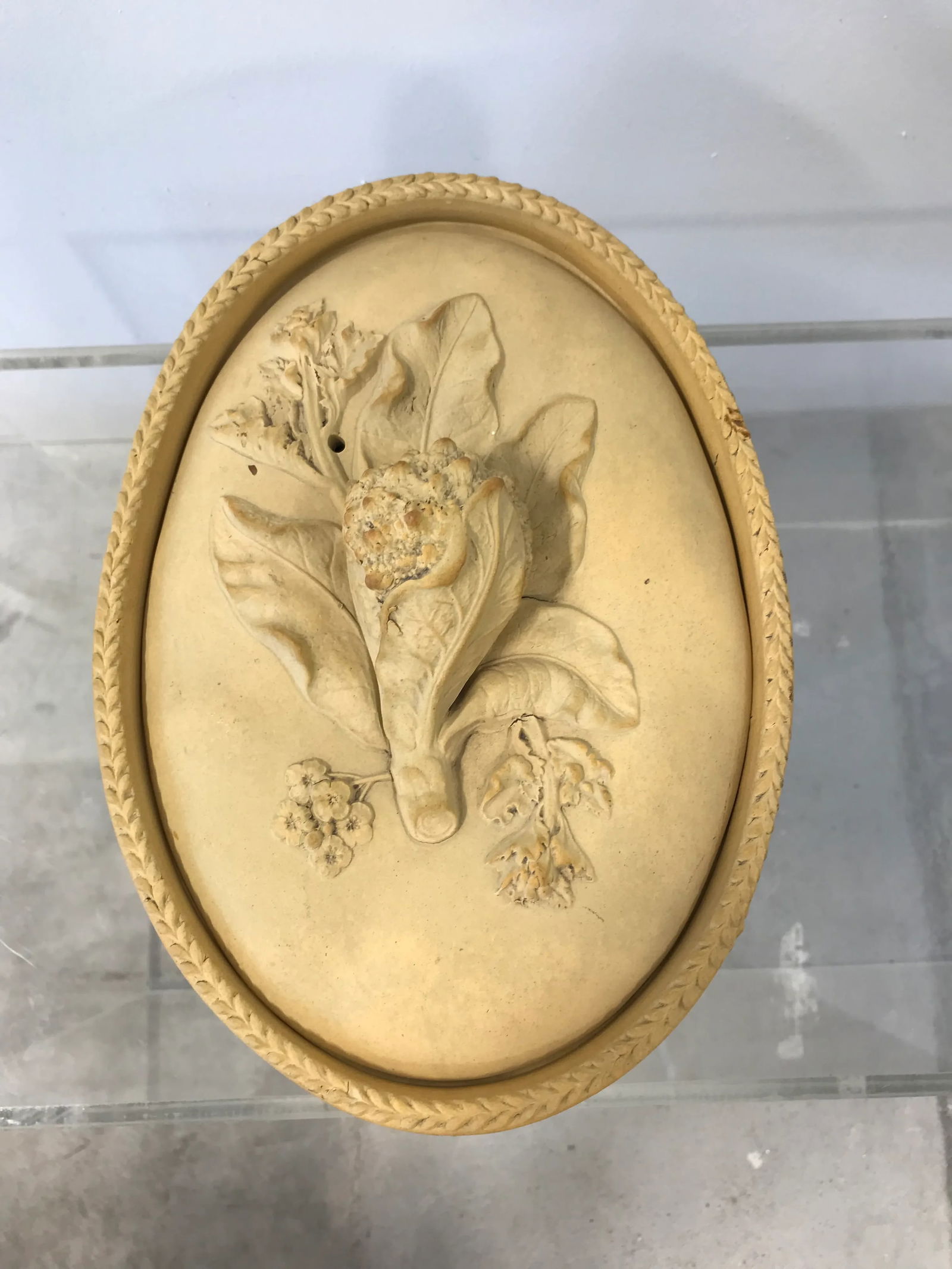 Late 19th Century Large Antique Wedgwood Caneware Cabbage Finial Game Pie Dish / Tureen C1870 #3 - 7