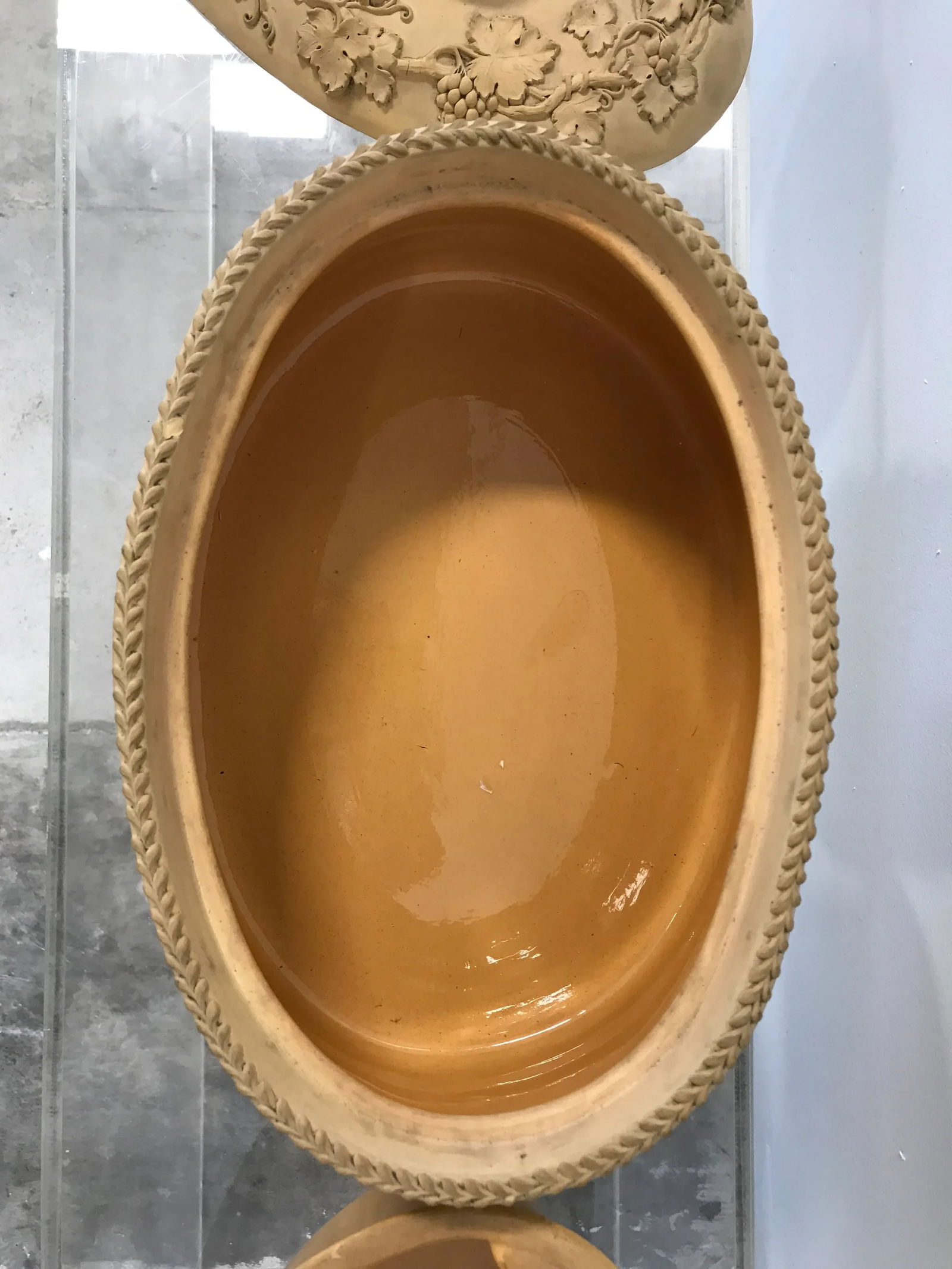 Late 19th Century Large 3pc Antique Wedgwood Caneware Game Pie Dish / Tureen C1870 #4 - 11