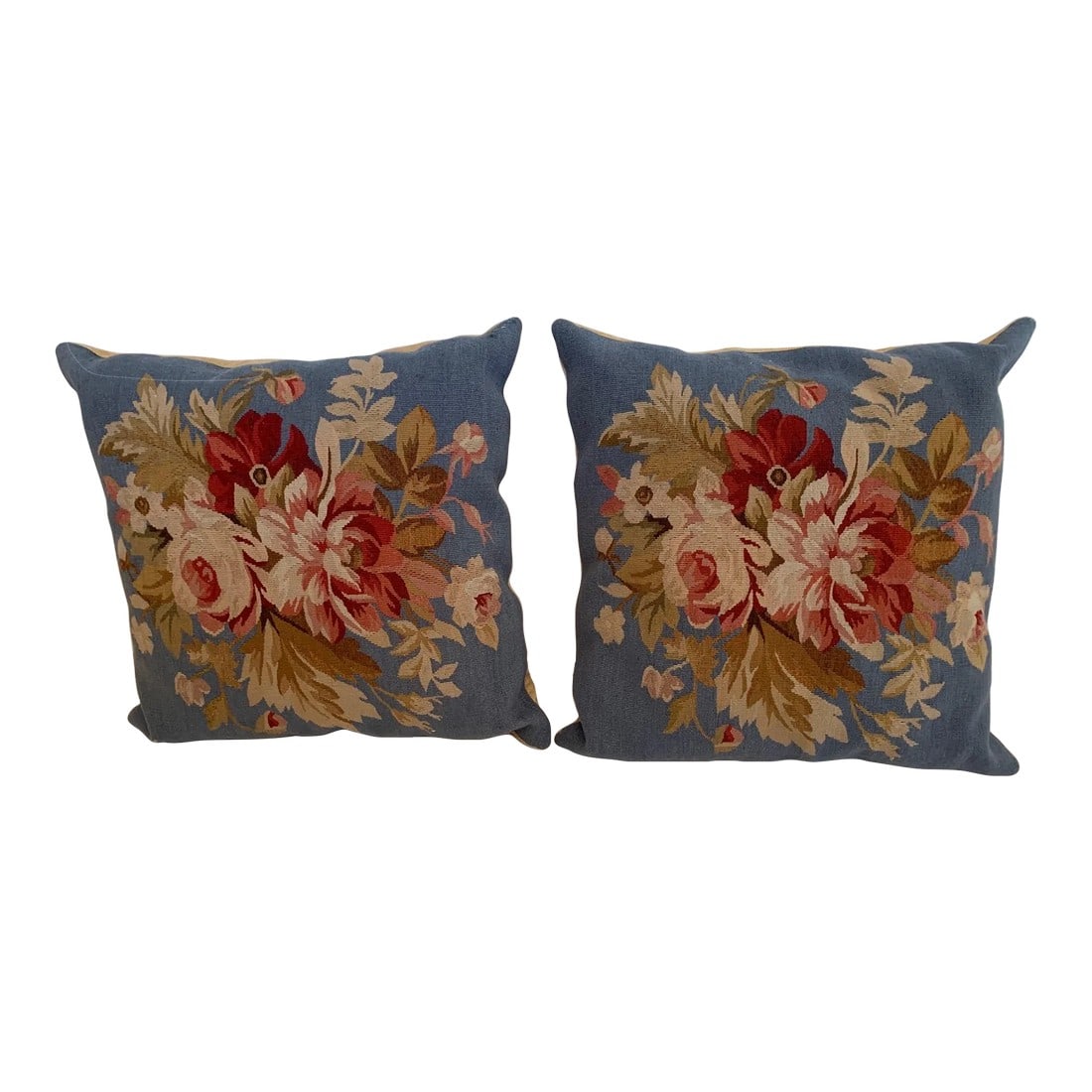 French Vintage Needlepoint Pillows -A Pair (1 of 9)
