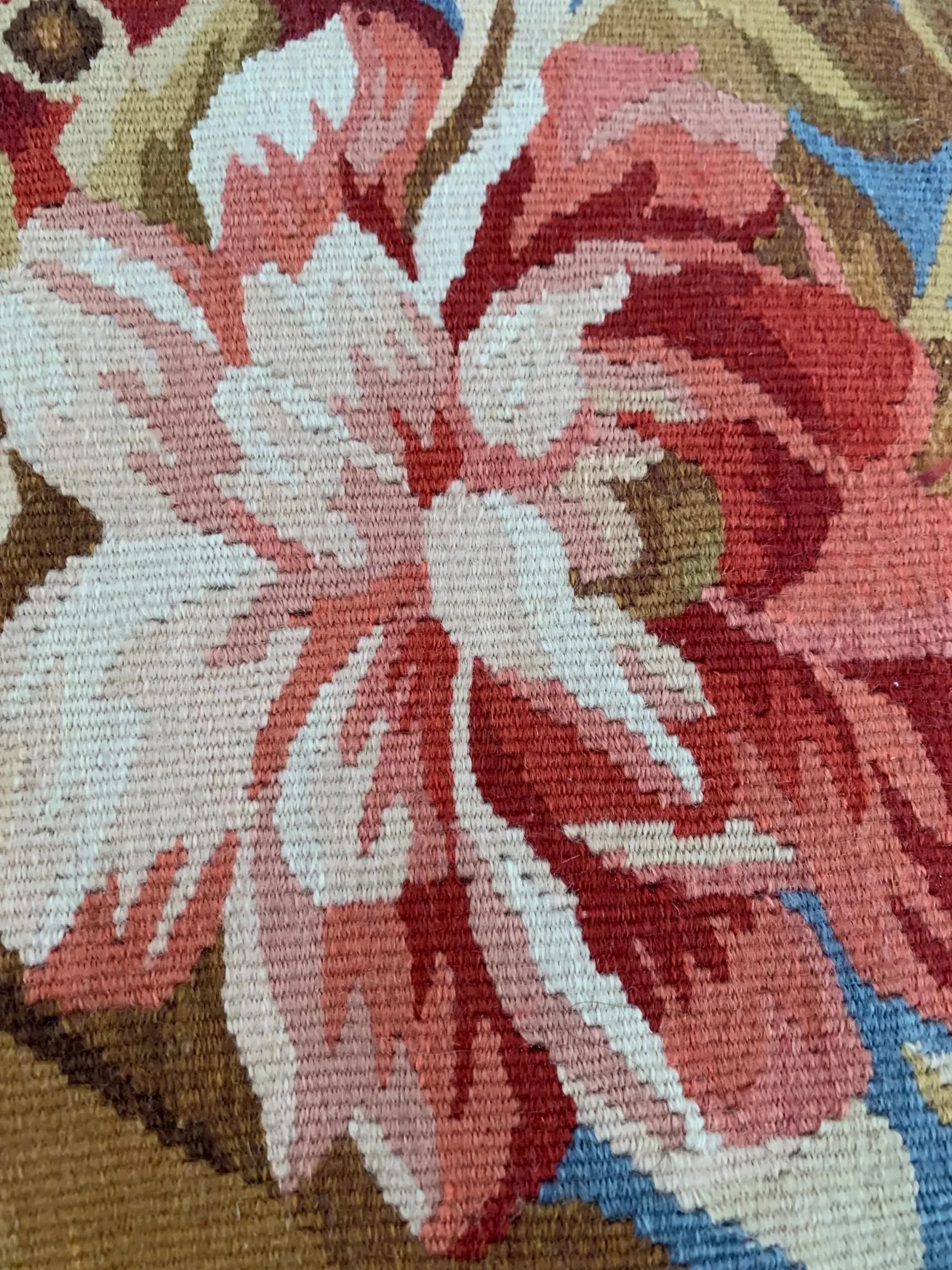 French Vintage Needlepoint Pillows -A Pair - 7