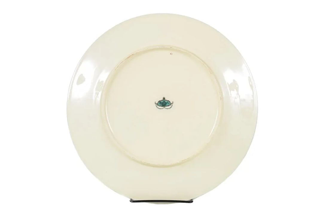 Rosenthal Ivory Bavaria Plates Roses & Blue Gilt -Set of 5 - 5