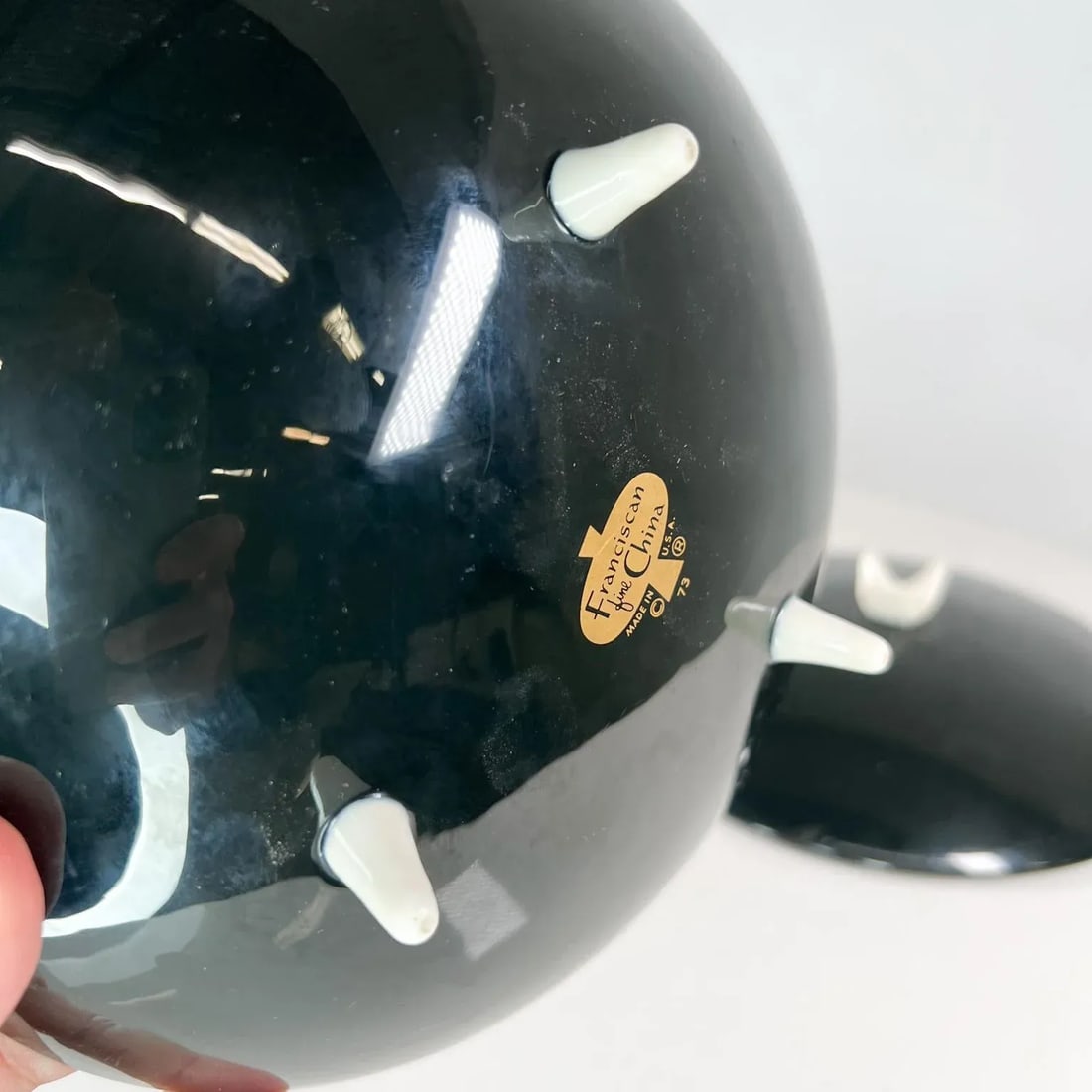 1950s Candy Dish B & W Franciscan Fine China - 4