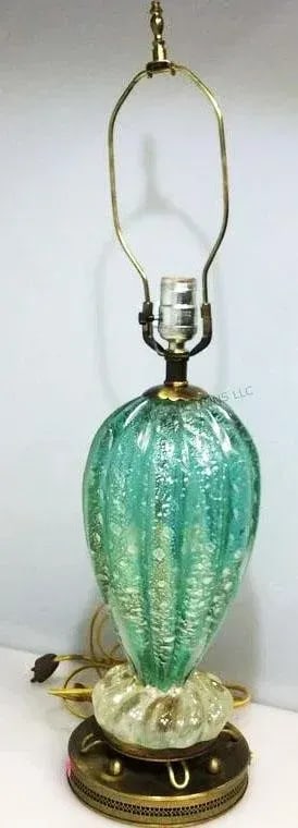 Vintage 1950's Murano Barovier & Toso Iridized Lamp - 5