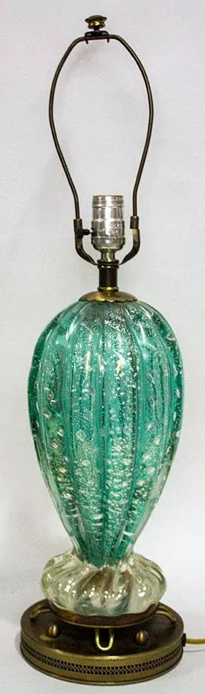 Vintage 1950's Murano Barovier & Toso Iridized Lamp - 7