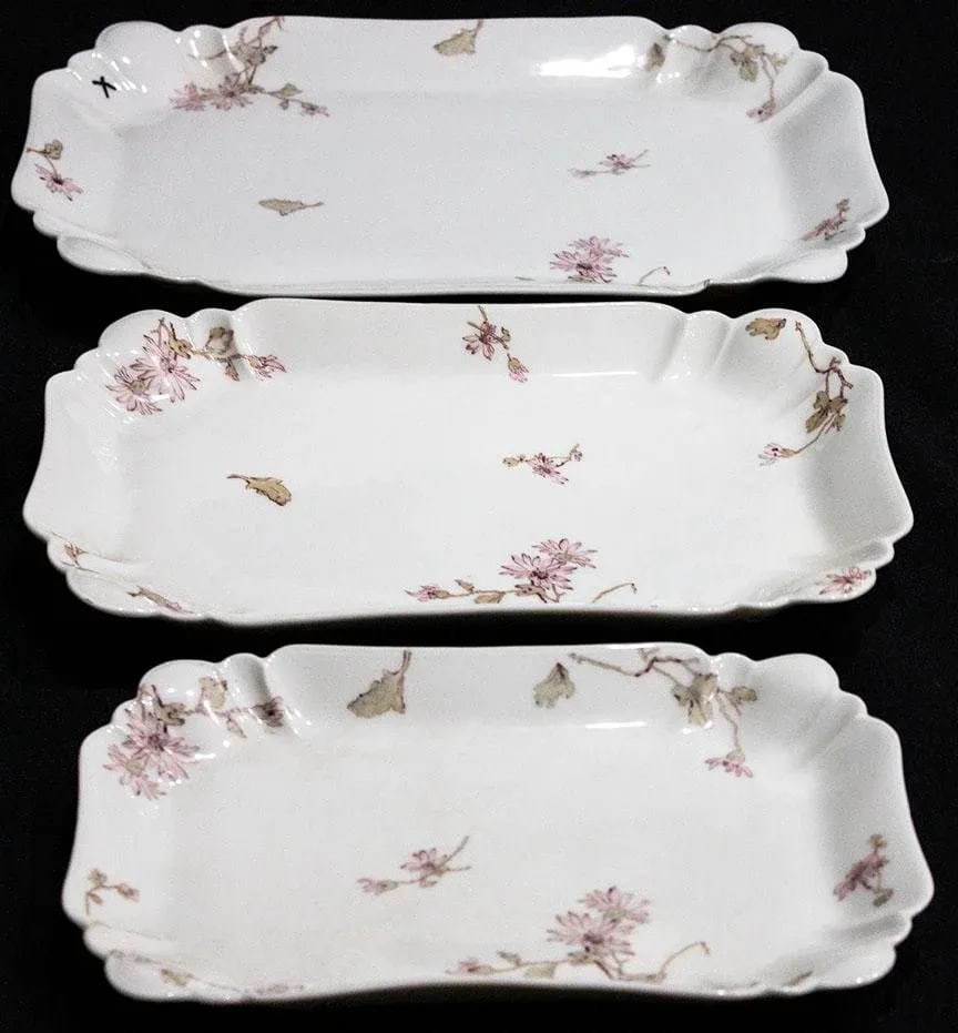 Vintage Haviland Limoges French Porcelain China Pattern: H3027 - Twelve Serving Pieces - 4