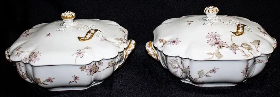 Vintage Haviland Limoges French Porcelain China Pattern: H3027 - Twelve Serving Pieces - 8