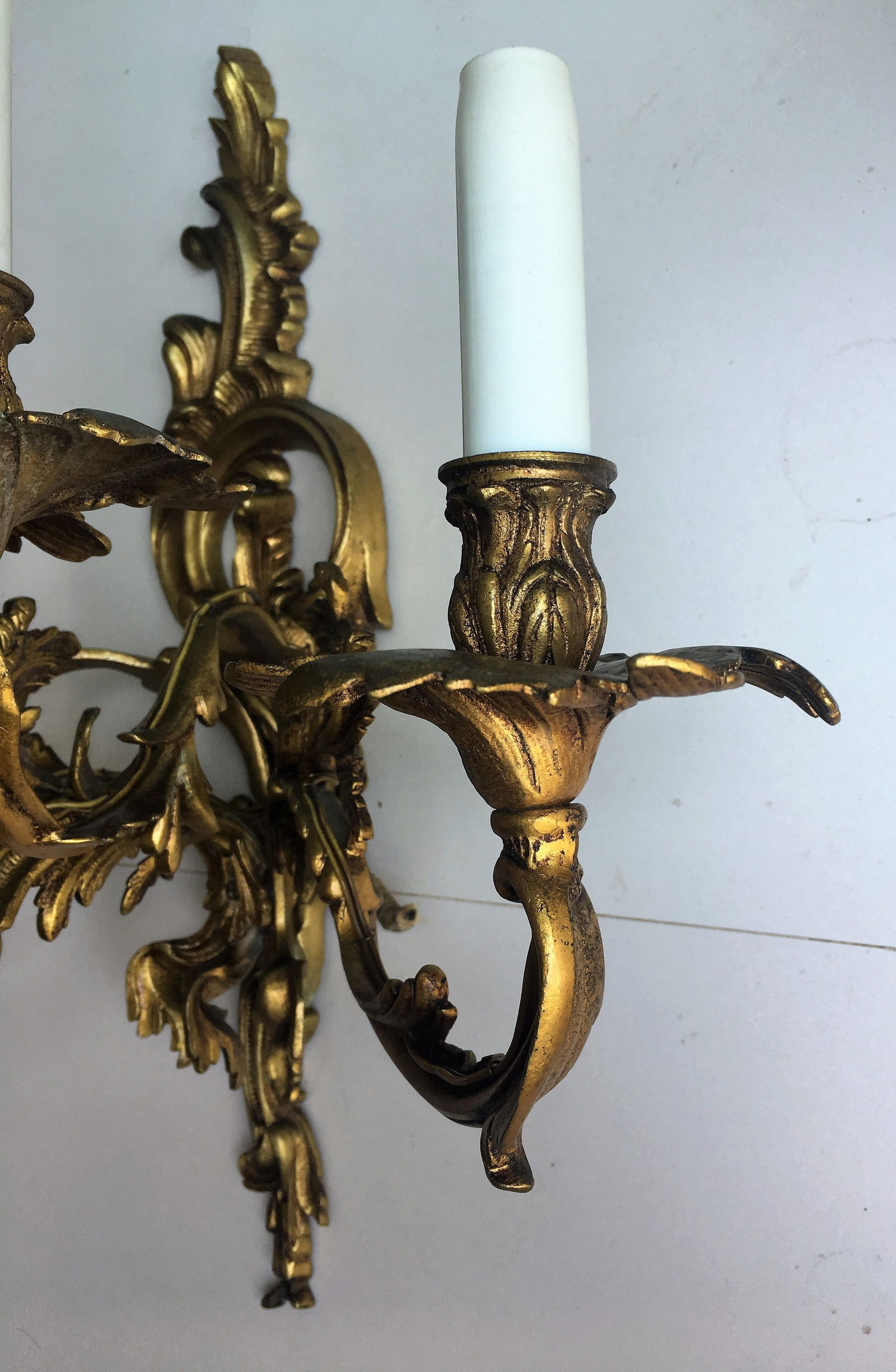 French 19th Century Gilded Bronze Wall Sconces - 7