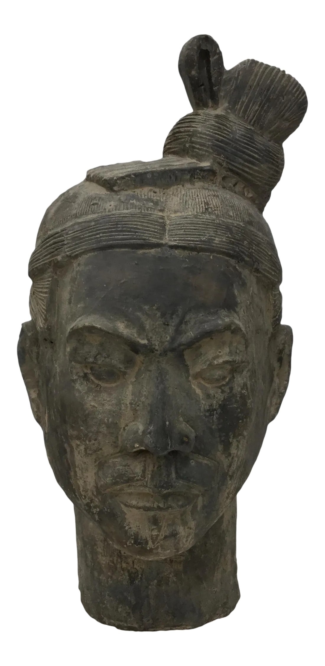 Vintage Clay Chinese Art Warrior Bust Head Art (1 of 11)