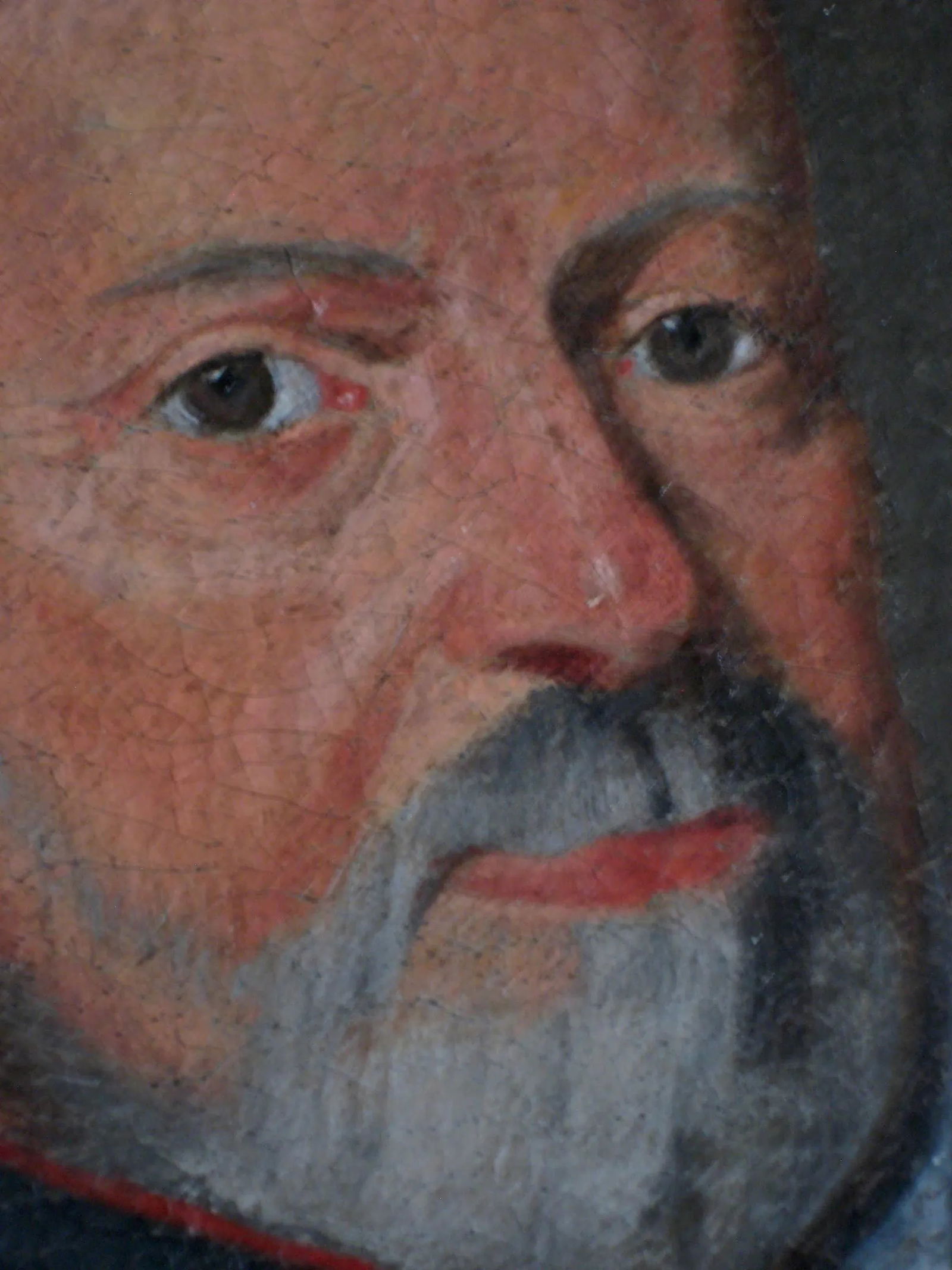 Antique Male Portrait Oil Painting with Bishop Coat of Arms - 5