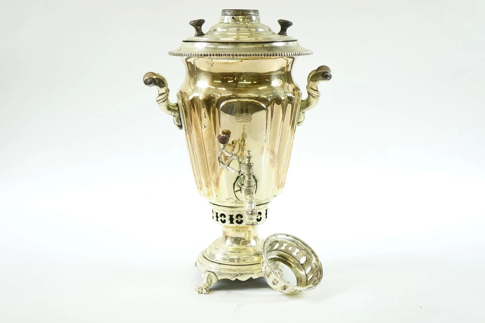 Antique Silver Plated Samovar - 2