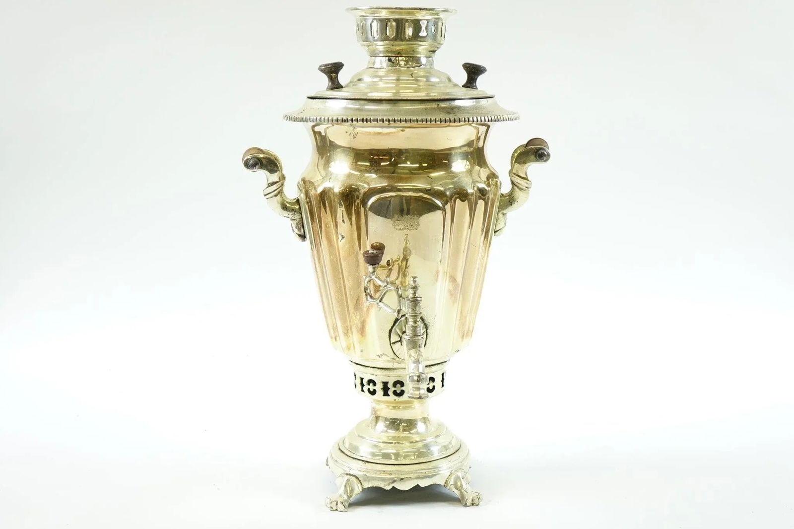 Antique Silver Plated Samovar - 4