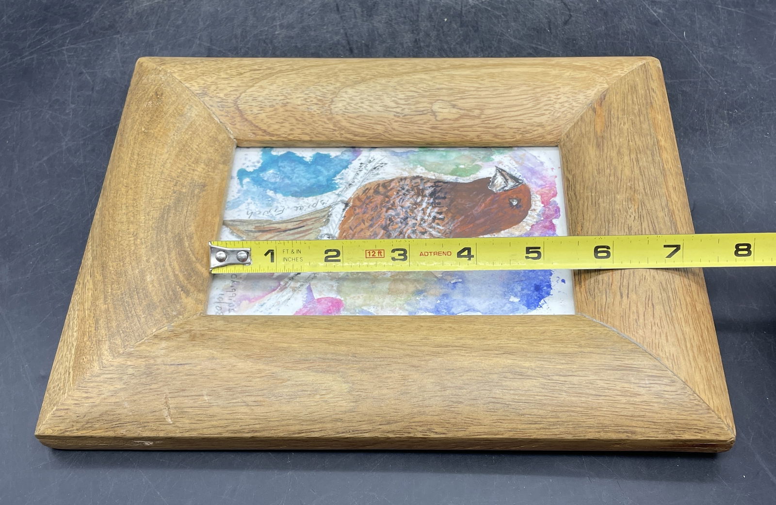 Original Painting Spice Finch Framed Signed C. HIGGINS - 6