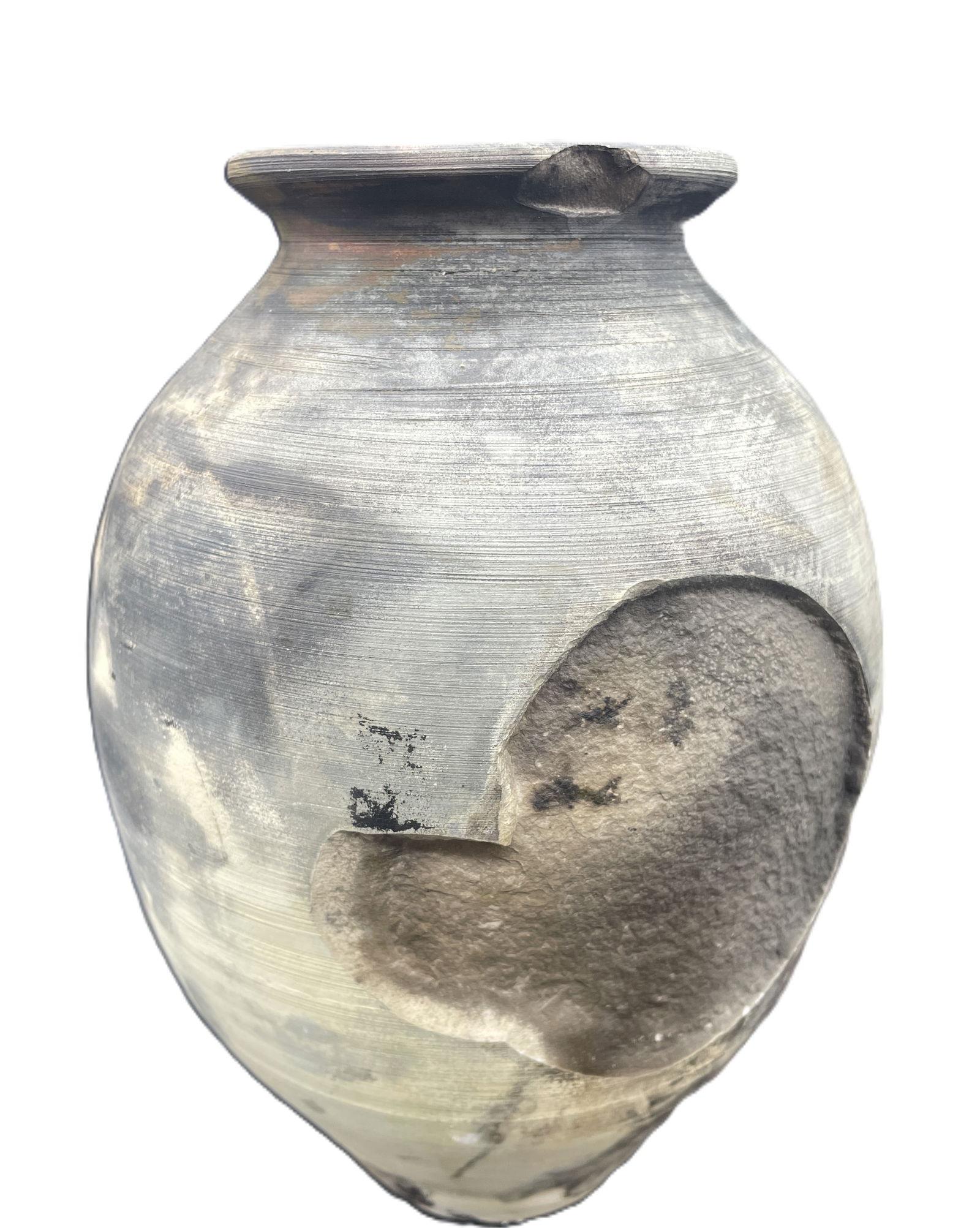 Abstract Raku Vase Signed & Dated - 2