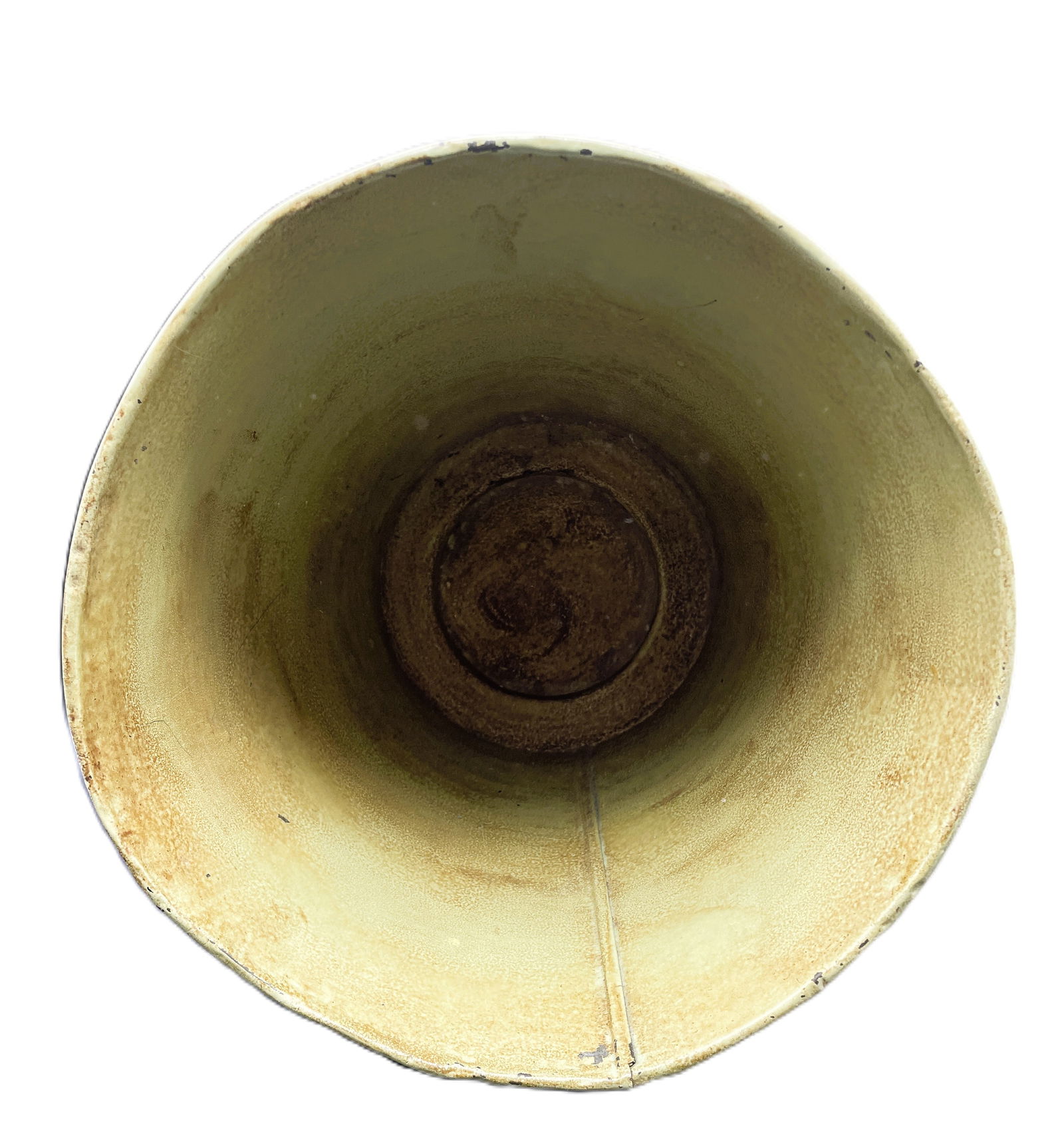 Primitive Folk Art Painted Metal Bucket Vintage Scene Girl w Kite SIGNED Elliott - 7