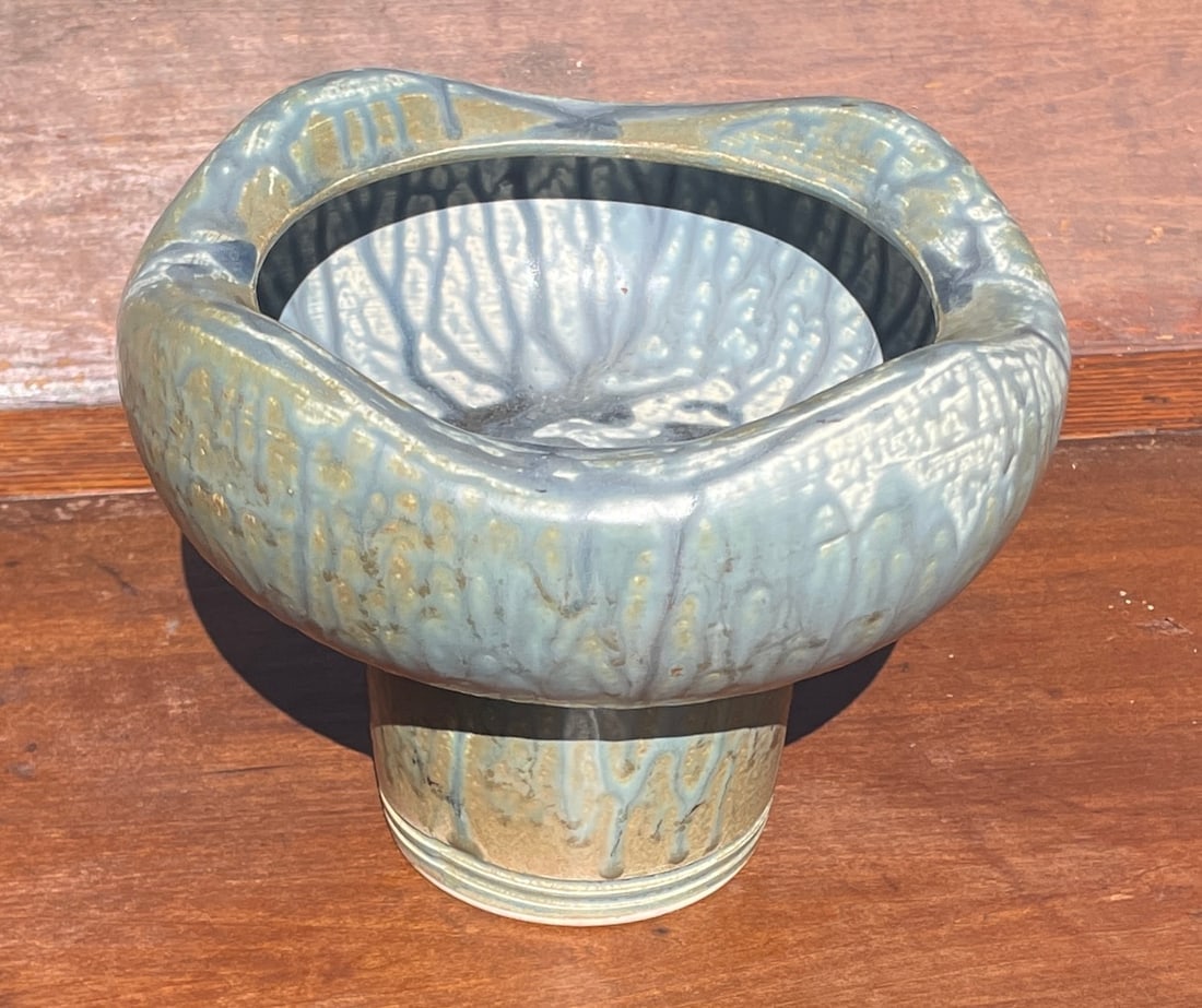 Vintage Studio Art Pottery Planter Vase w Maker Mark - 2