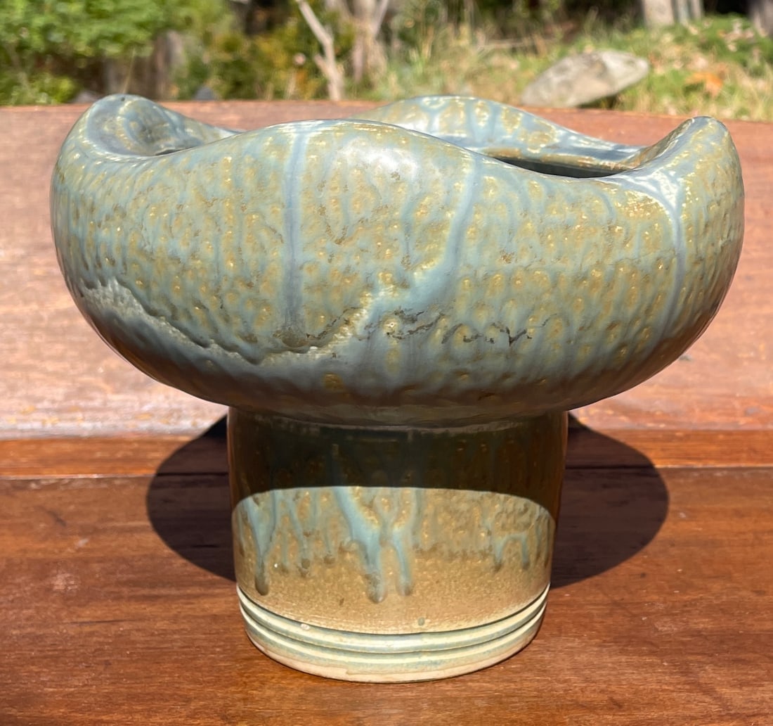 Vintage Studio Art Pottery Planter Vase w Maker Mark - 5