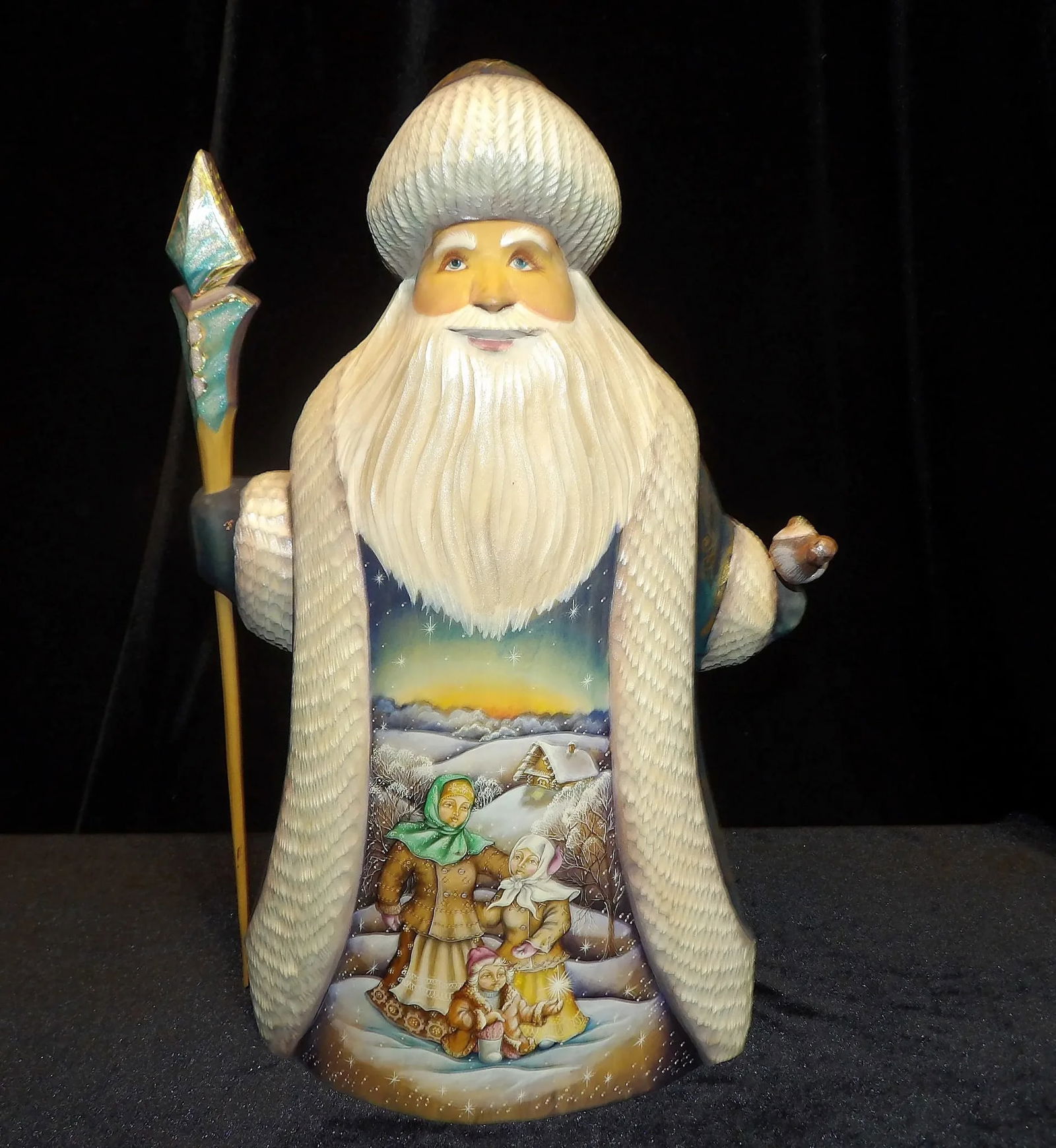 Russian Hand Carved Hand Painted Limited Edition Wood Carving of a Box: A limited edition, hand-carved and hand-painted Russian wooden box. It features intricate artistry and craftsmanship typical of traditional Russian woodwork. Shipping: Domestic: Flat-rate of $21.00 to